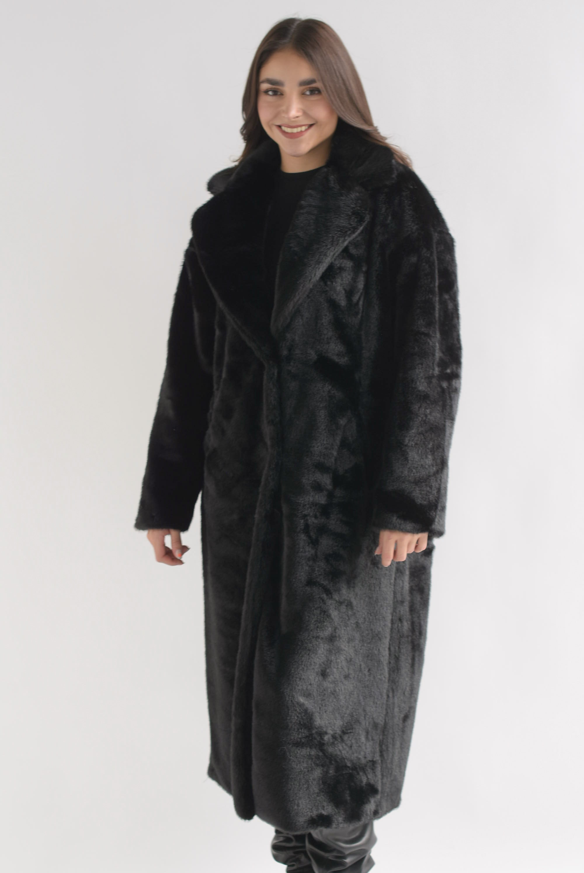 Abrigo maxi faux fur