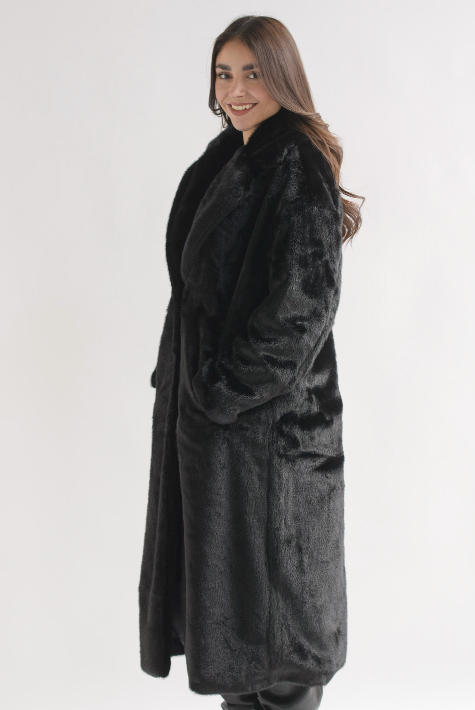 Abrigo maxi faux fur