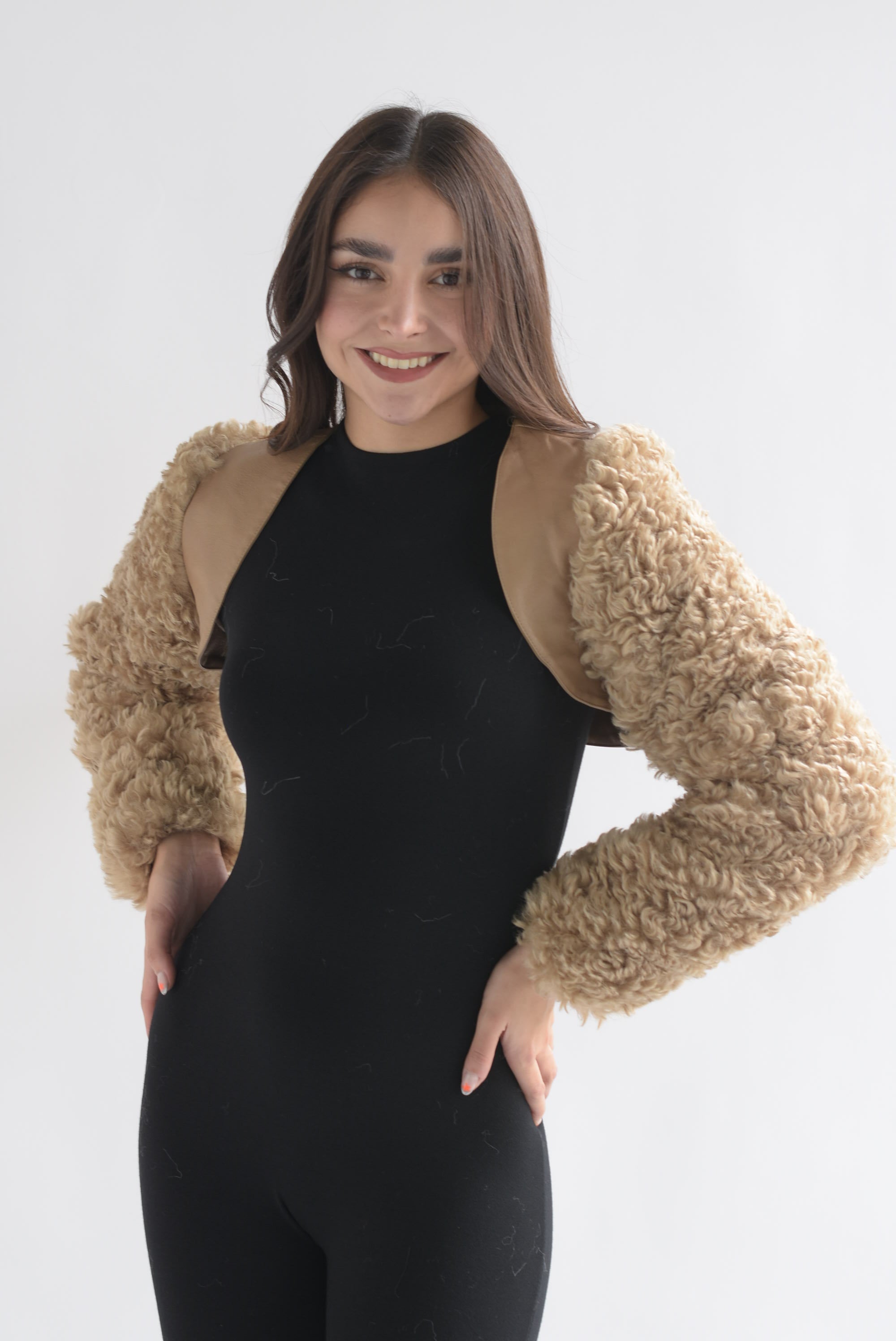 Mangas fur con vinipiel