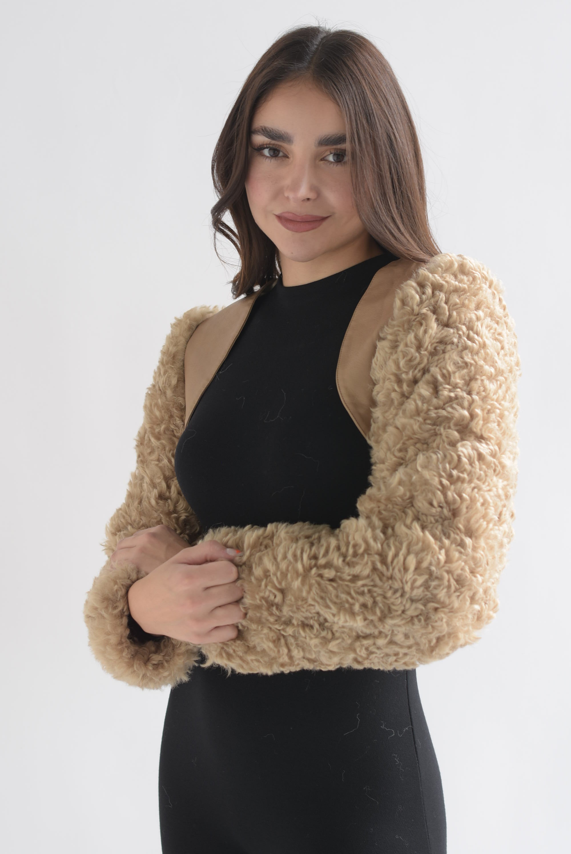 Mangas fur con vinipiel