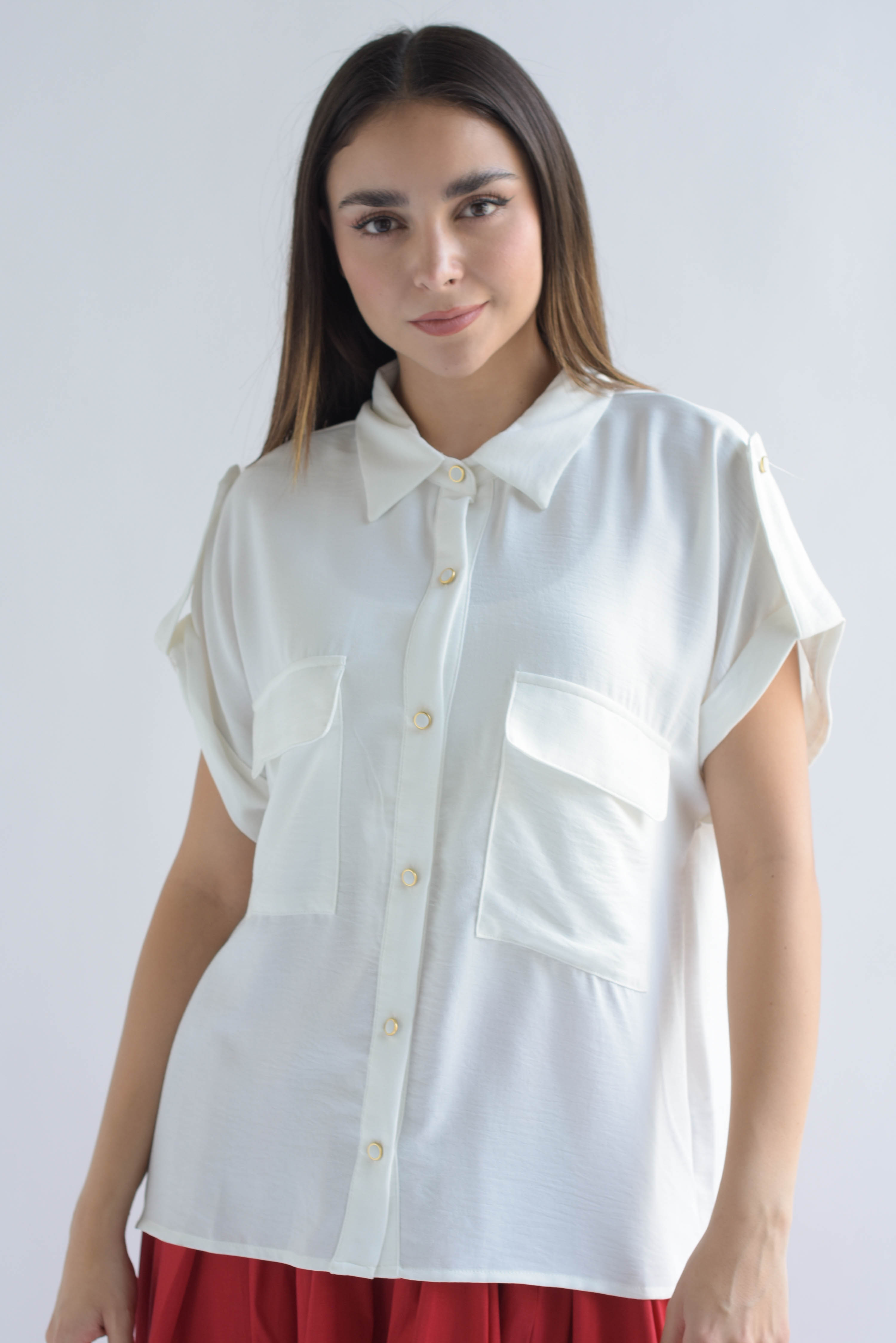 Blusa ligera cargo Blanco
