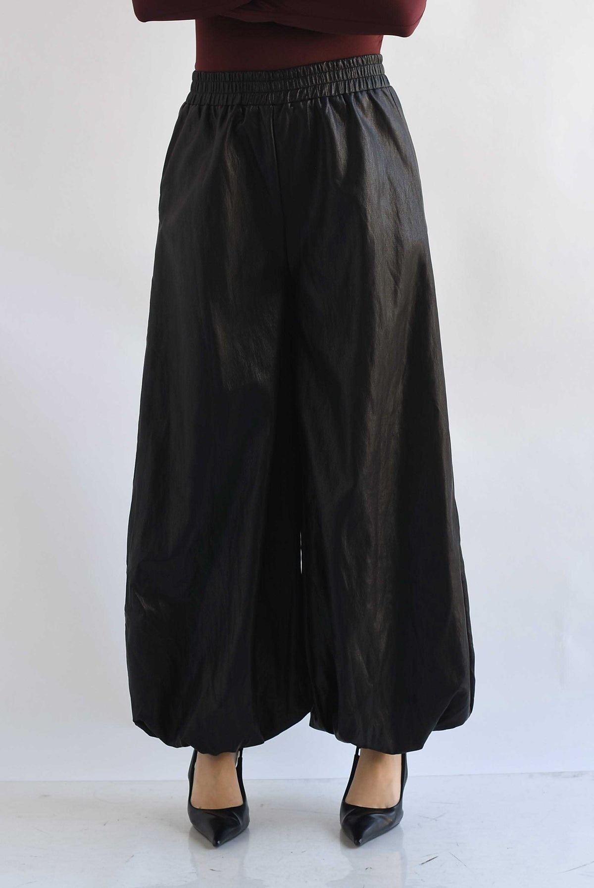Pantalón maxi globo vinipiel