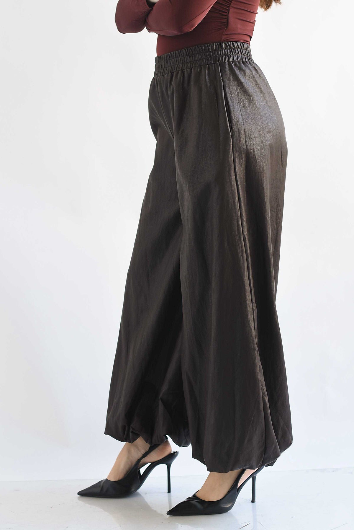 Pantalón maxi globo vinipiel