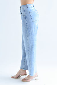 Fashion Styled Jeans pretina y pierna ancha
