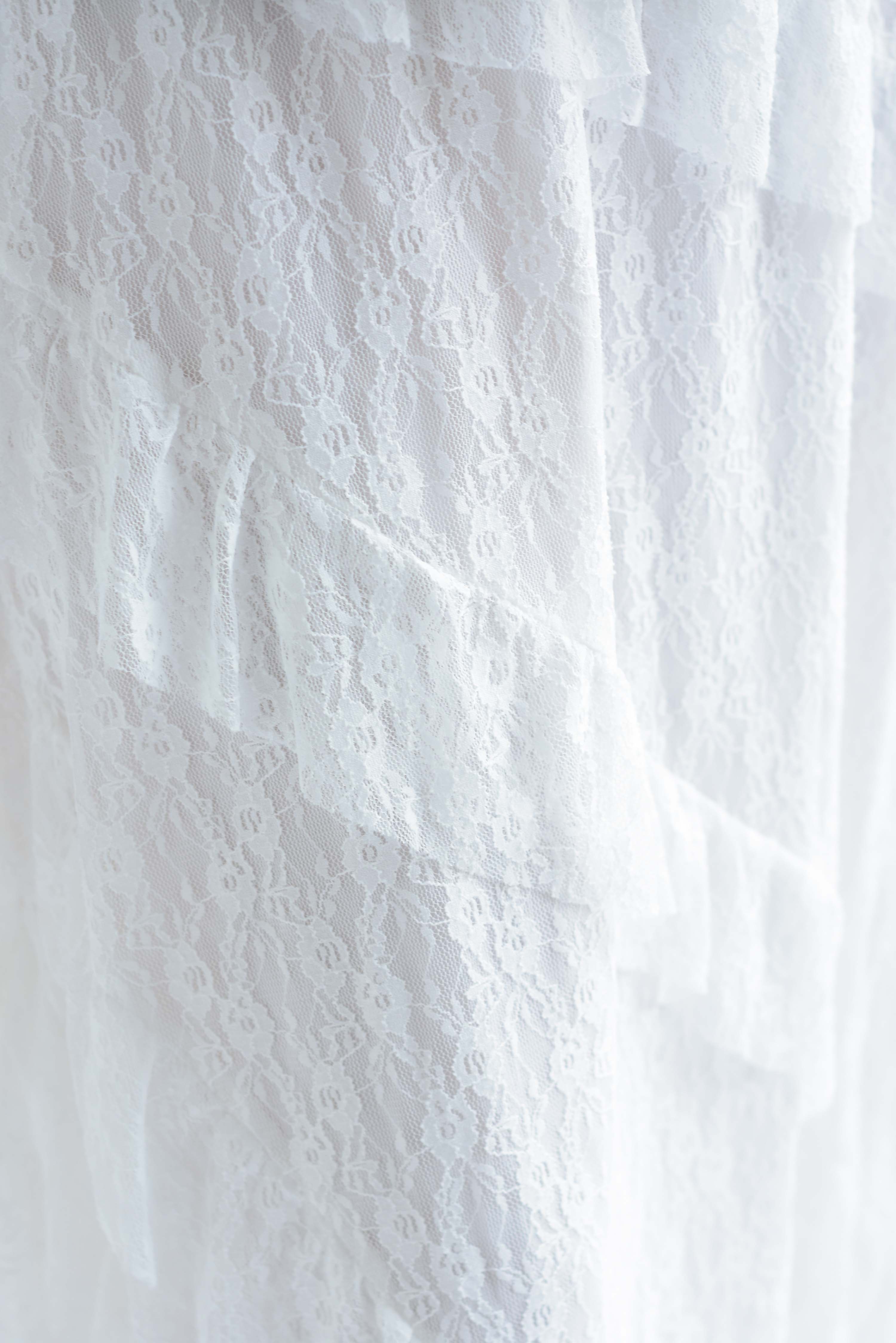 Falda encaje olanes asimétricos Blanco