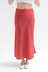Fashion Styled Falda lencera corte A Rojo