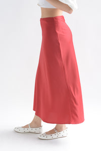 Fashion Styled Falda lencera corte A Rojo