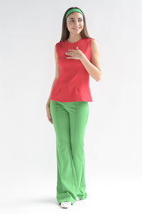 Fashion Styled Blusa pinzas torso Rojo