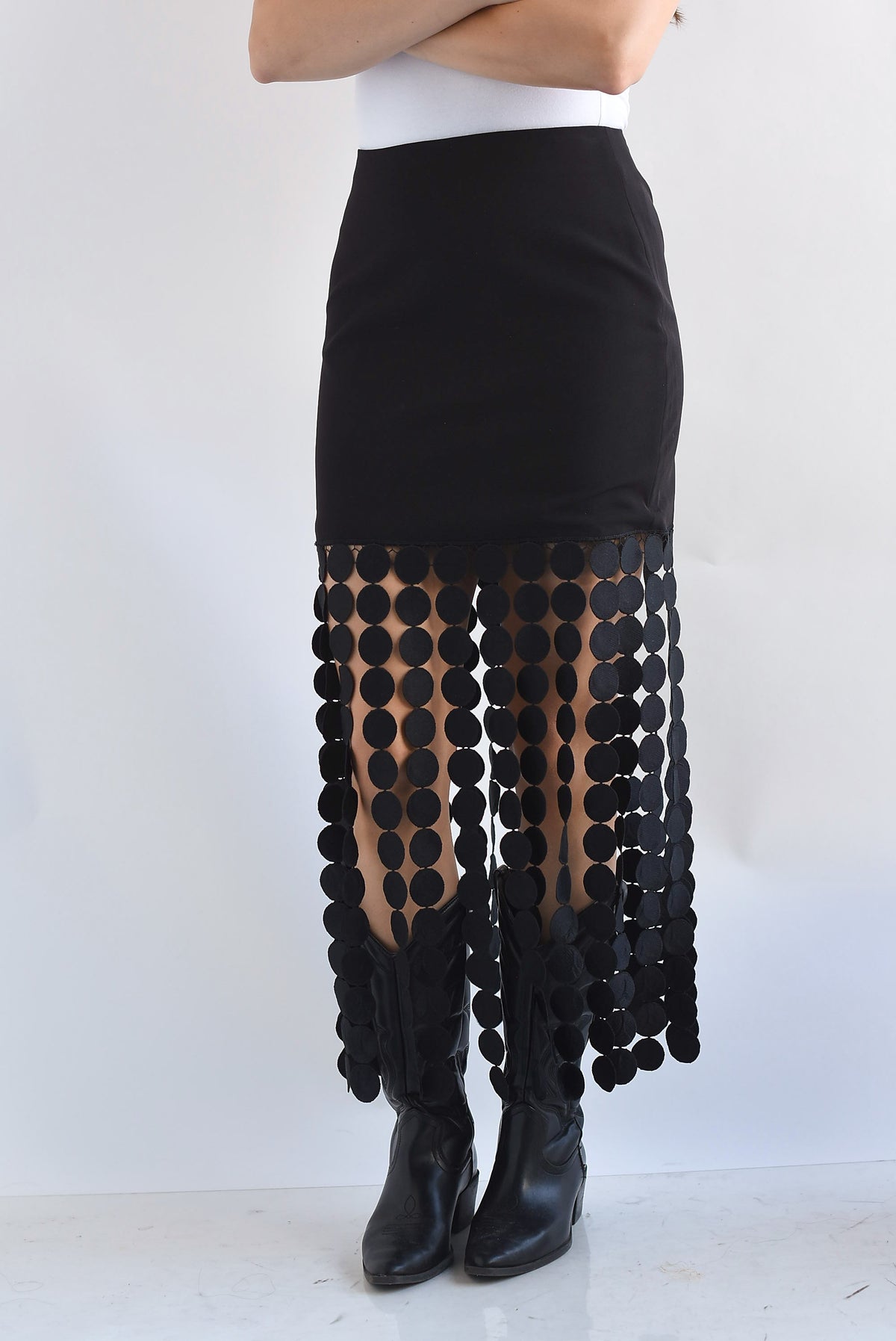 Falda flecos lunares