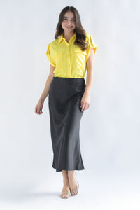 Fashion Styled Falda lencera corte A Negra