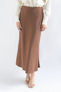 Fashion Styled Falda lencera corte A Espresso