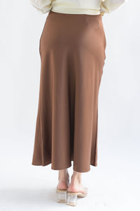 Fashion Styled Falda lencera corte A Espresso