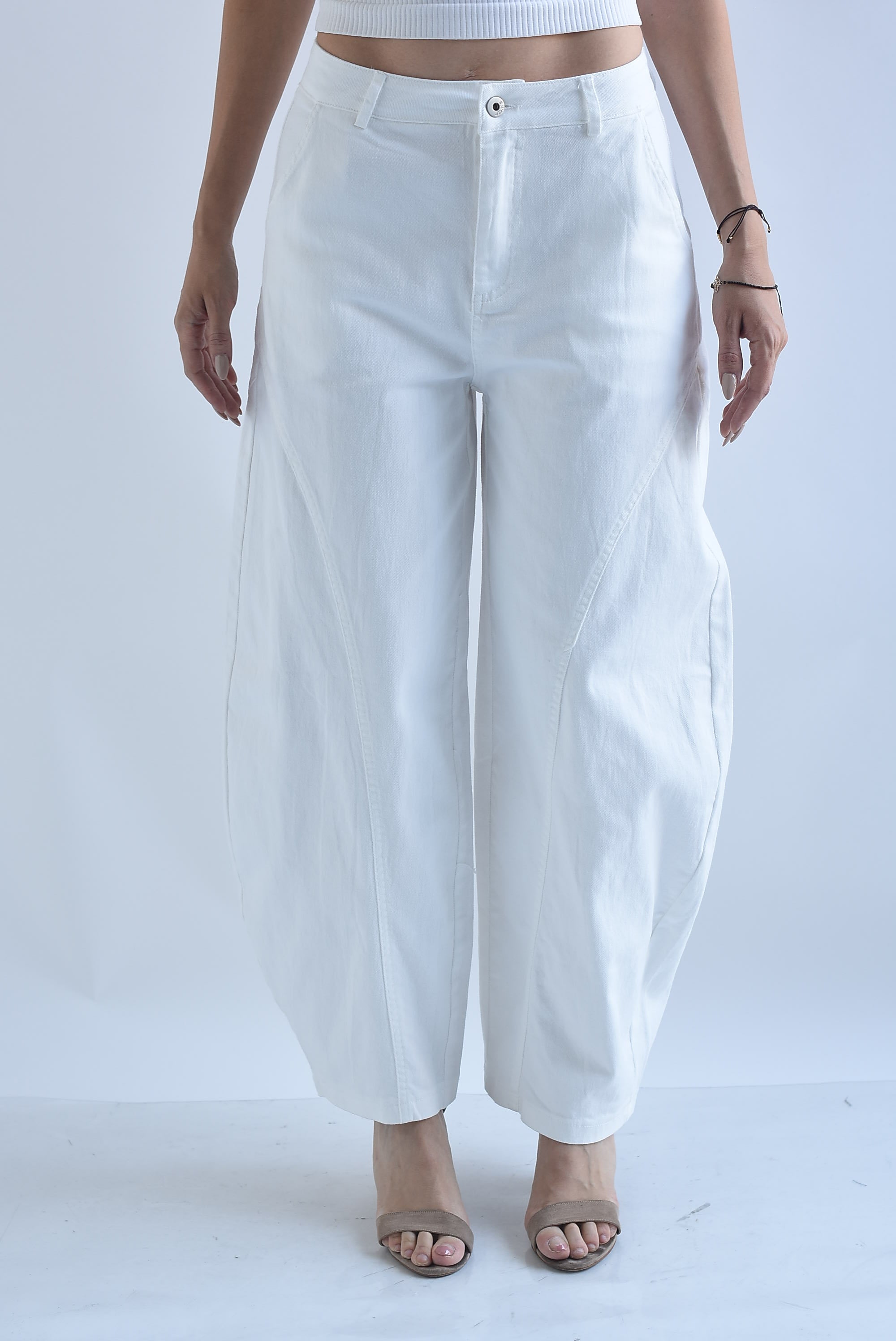 Jeans barrel liso