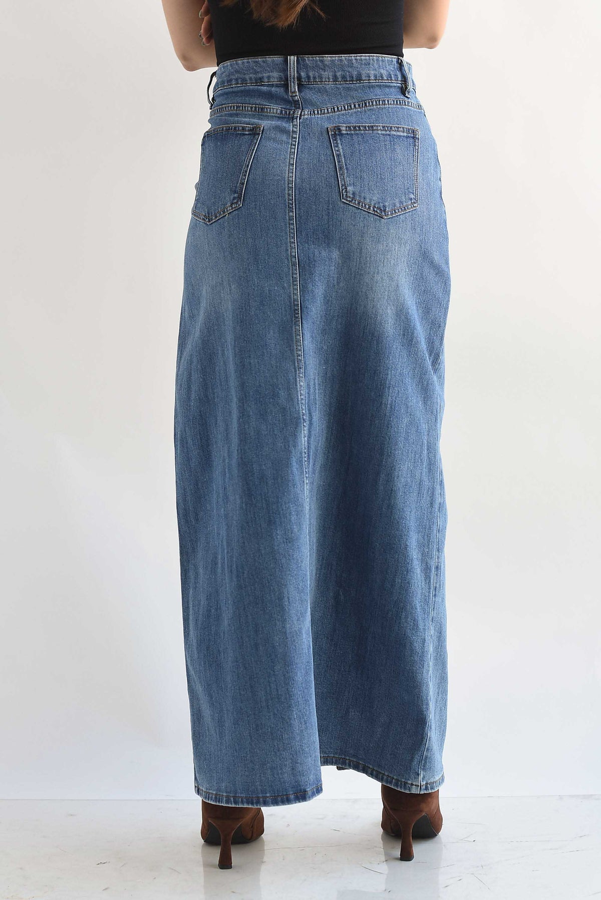 Falda abertura frontal Denim