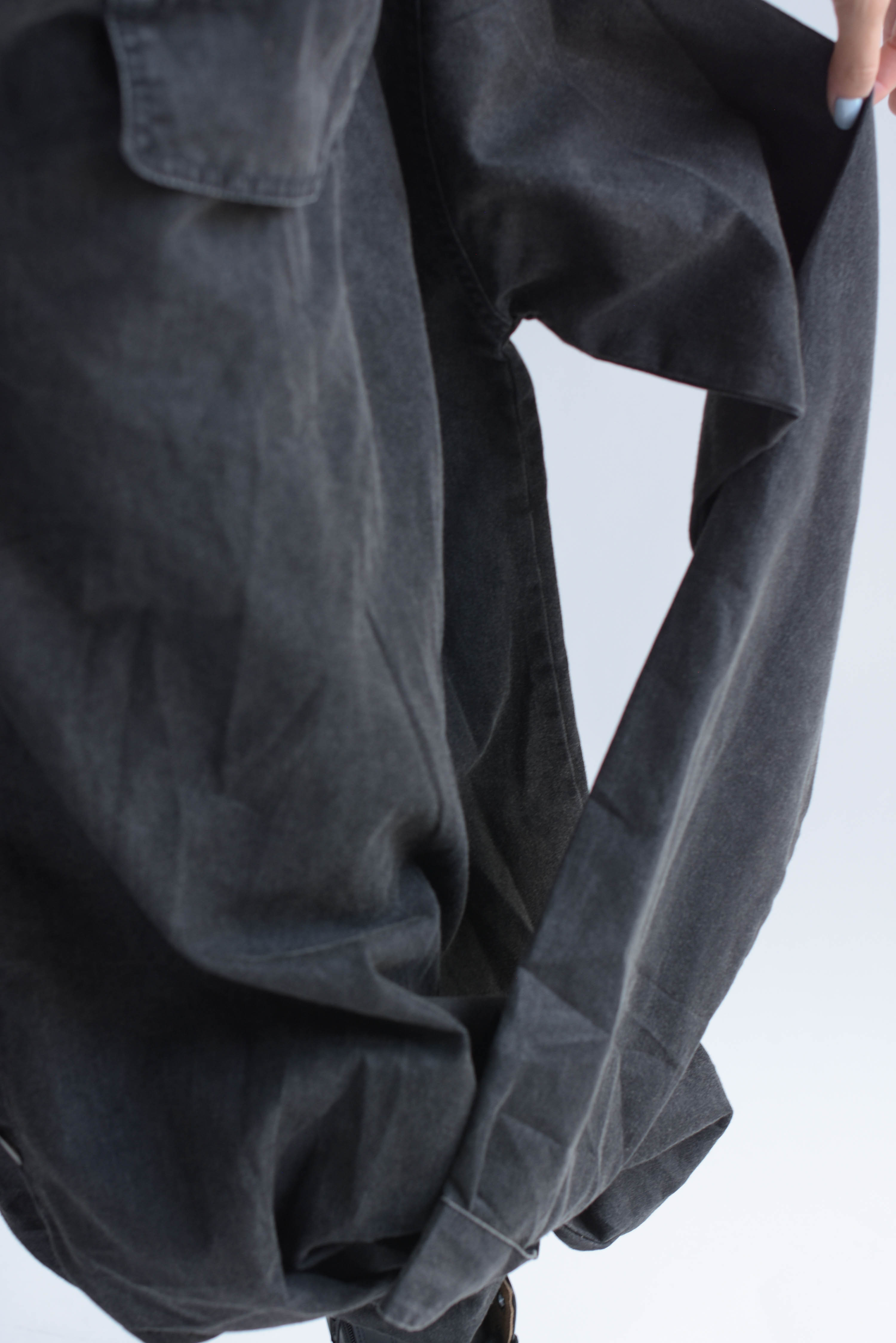 Pantalón globo jareta Denim Negro