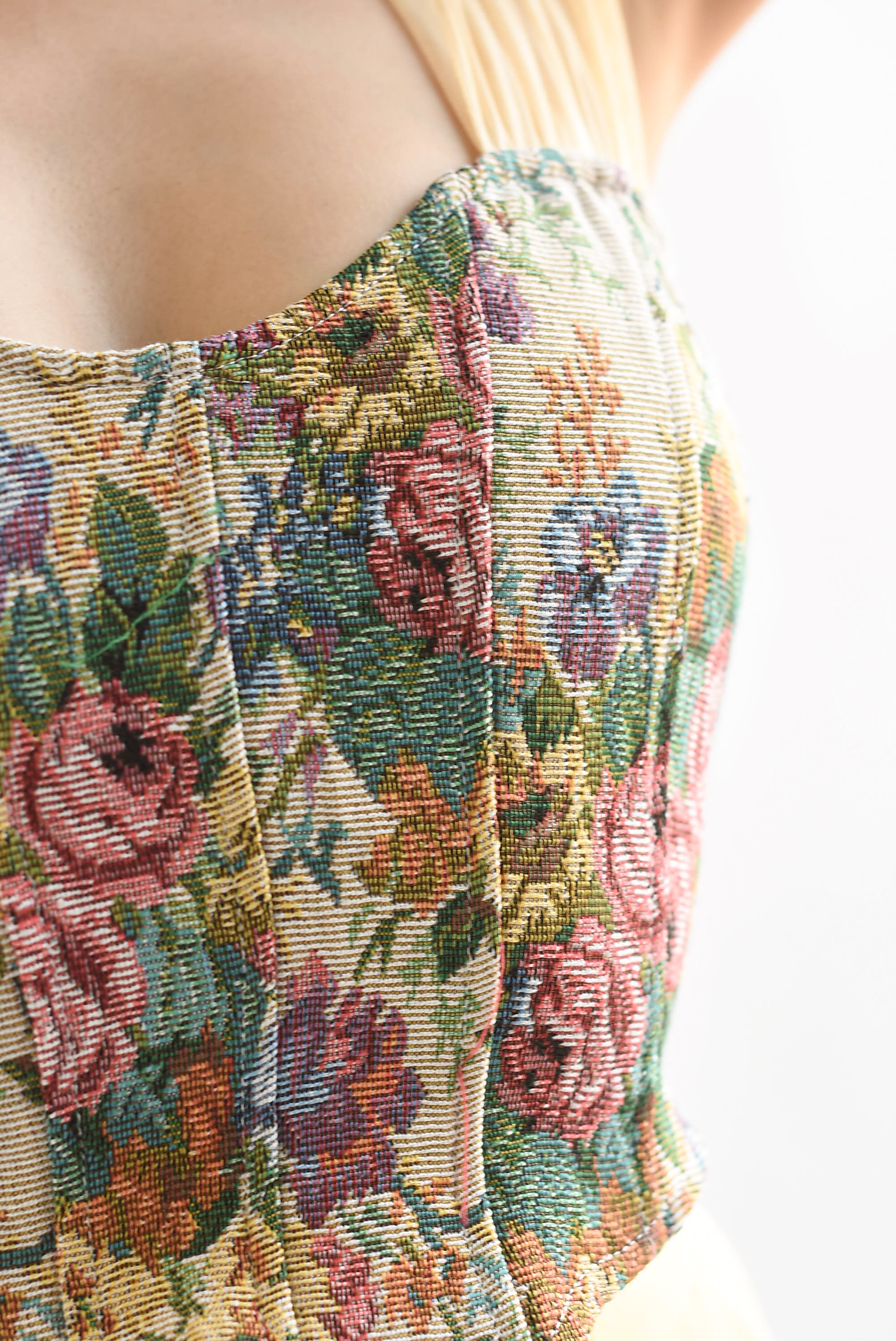 Top corsetero tapiz flores