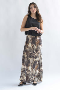 Fashion Styled Falda lencera animal print encaje
