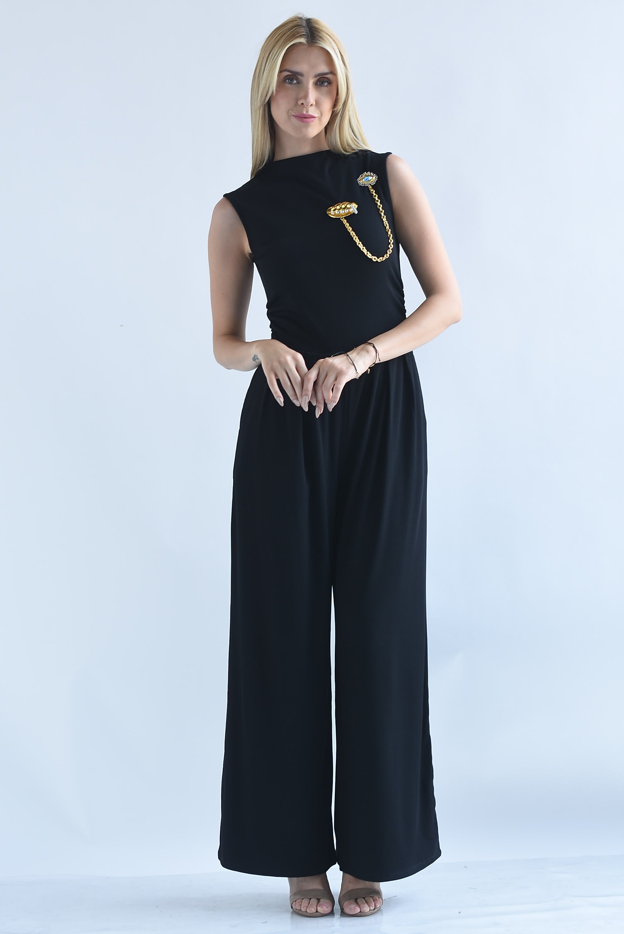 Jumpsuit wide leg acanalado