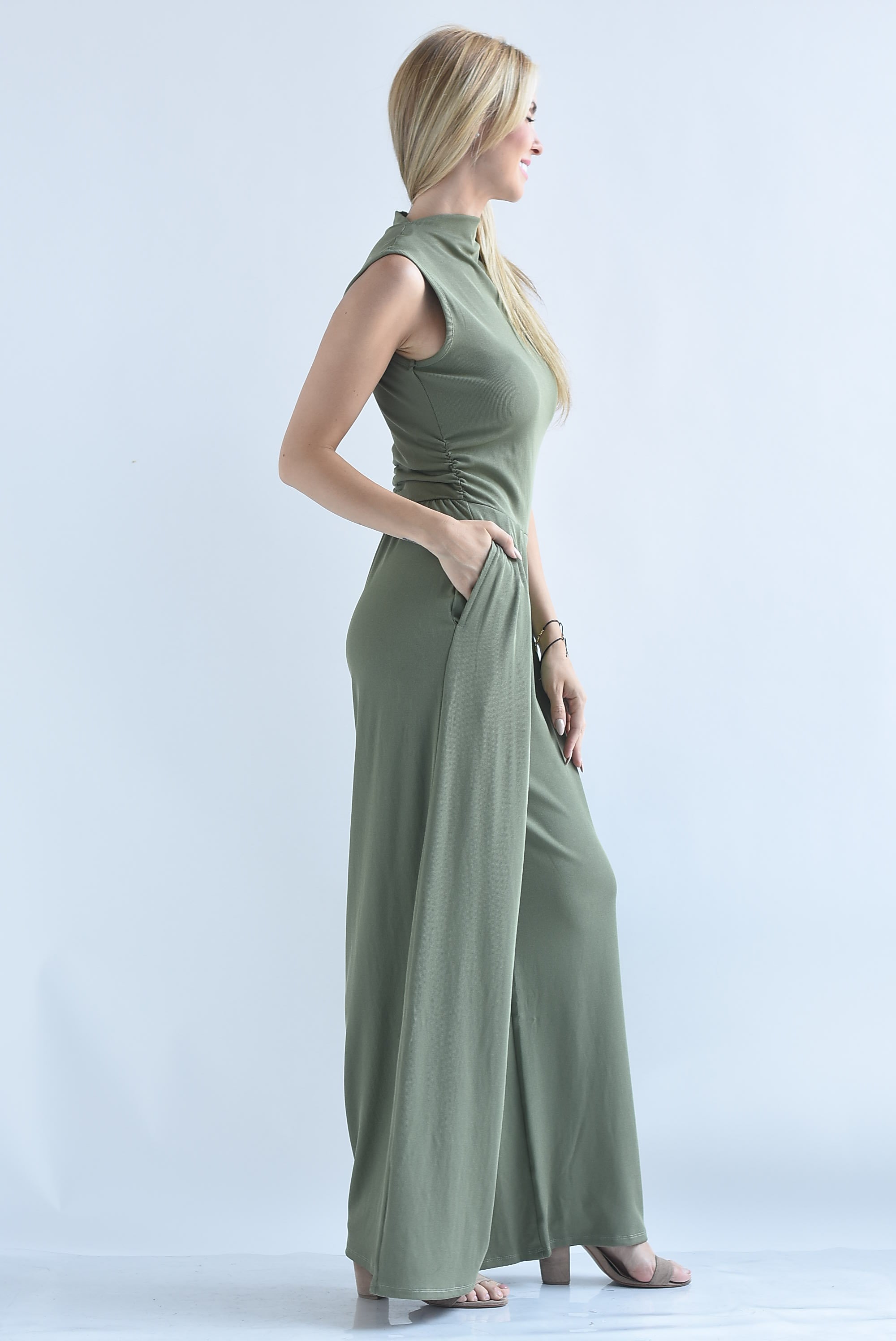 Jumpsuit wide leg acanalado