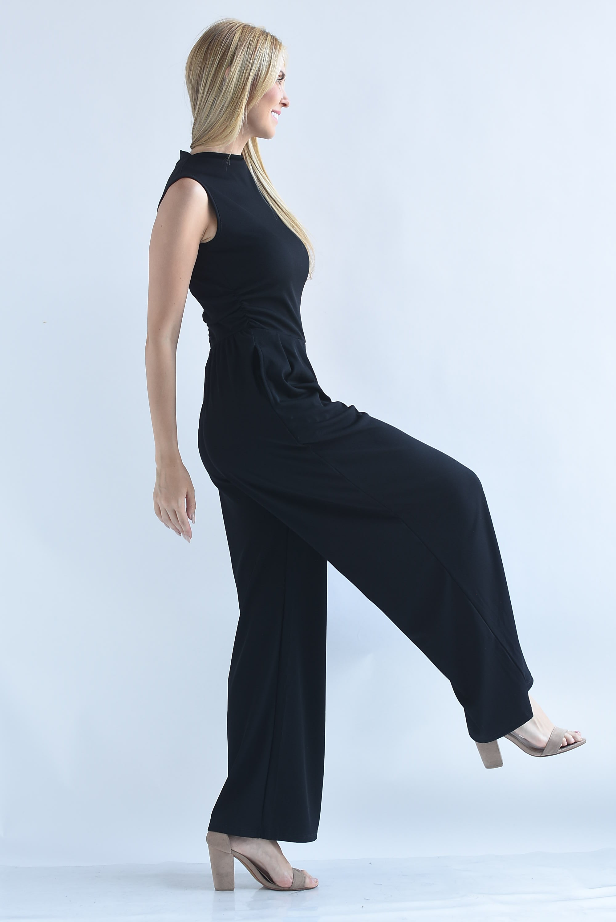 Jumpsuit wide leg acanalado