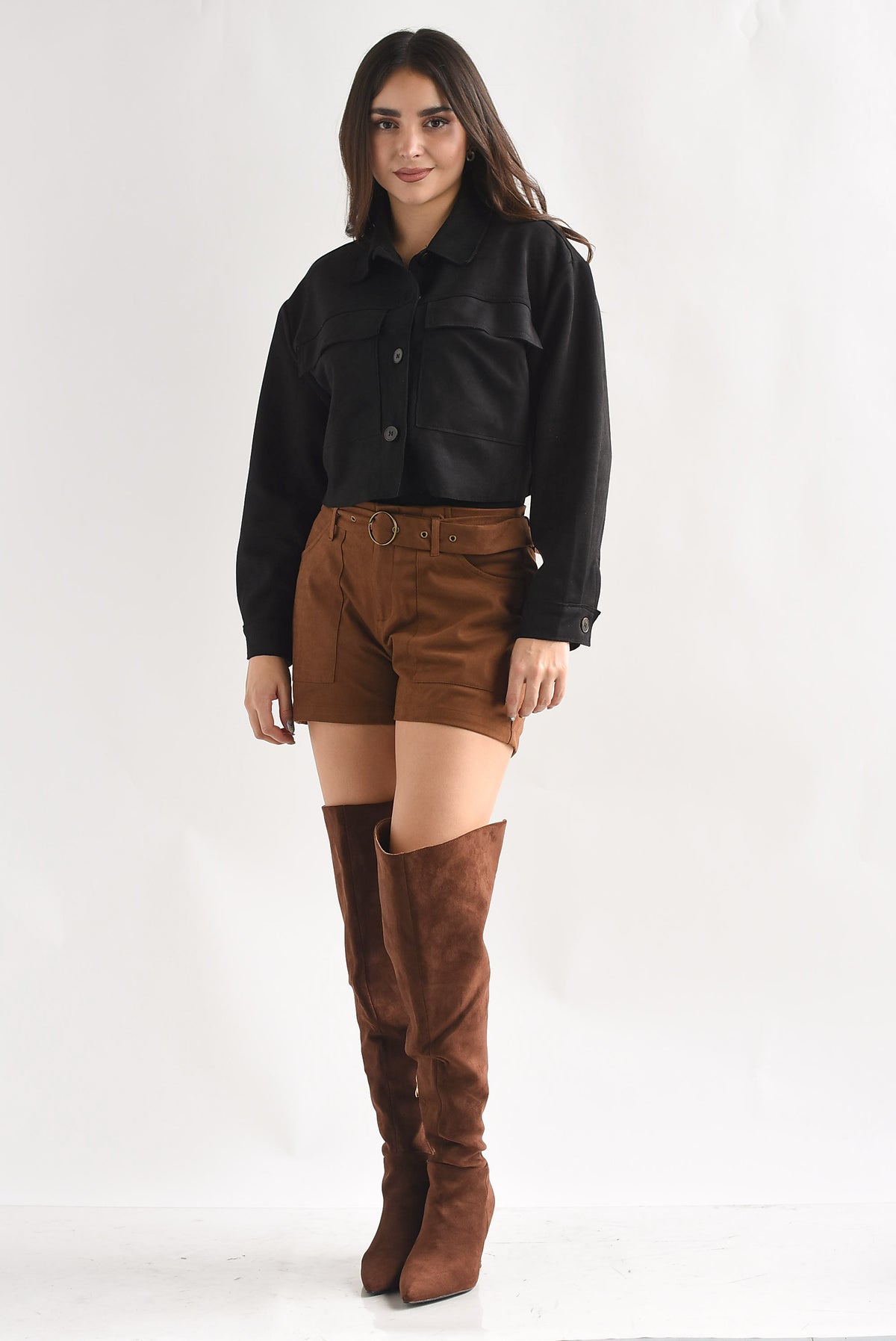 Short suede Café