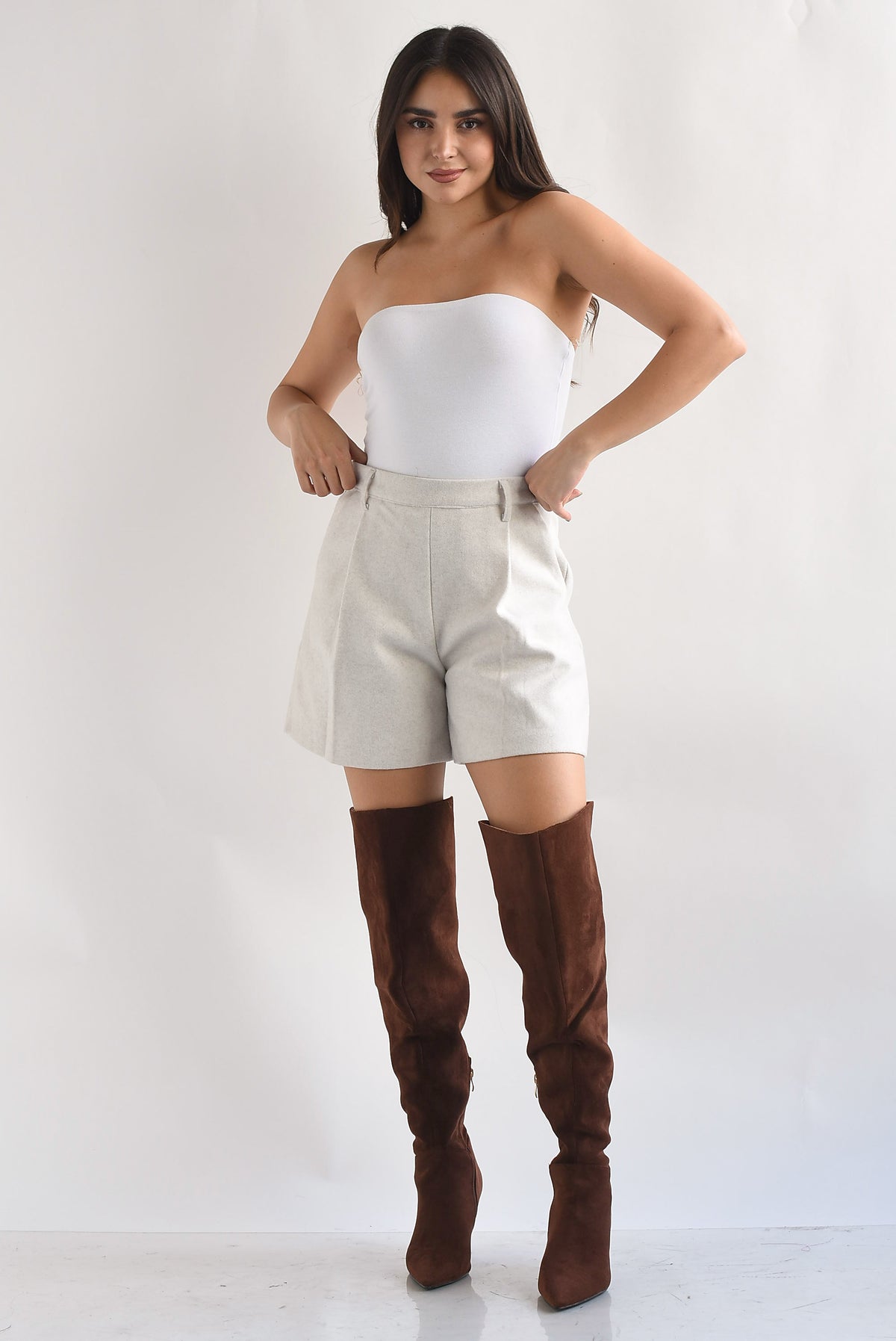 Short tipo fleece Ivory