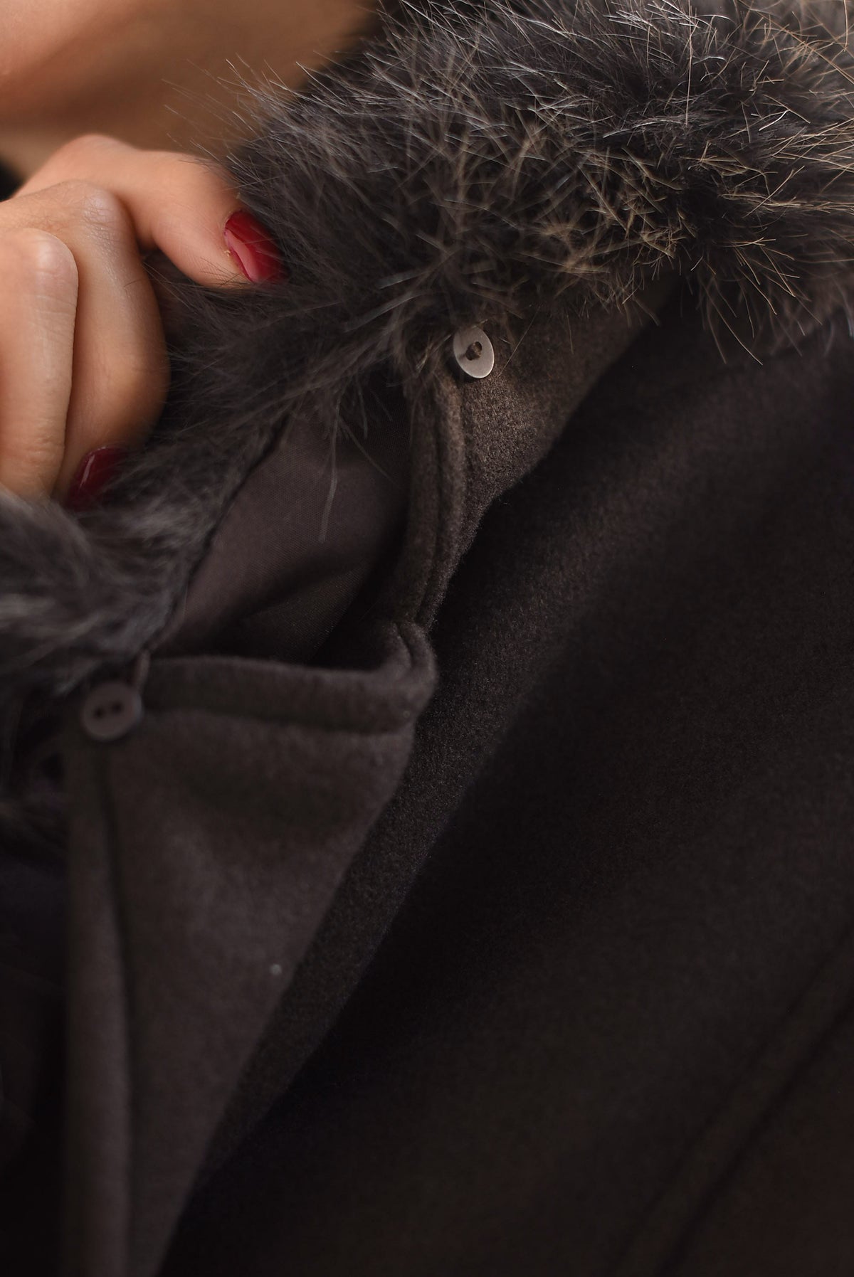 Chamarra bomber fleece cuello fur