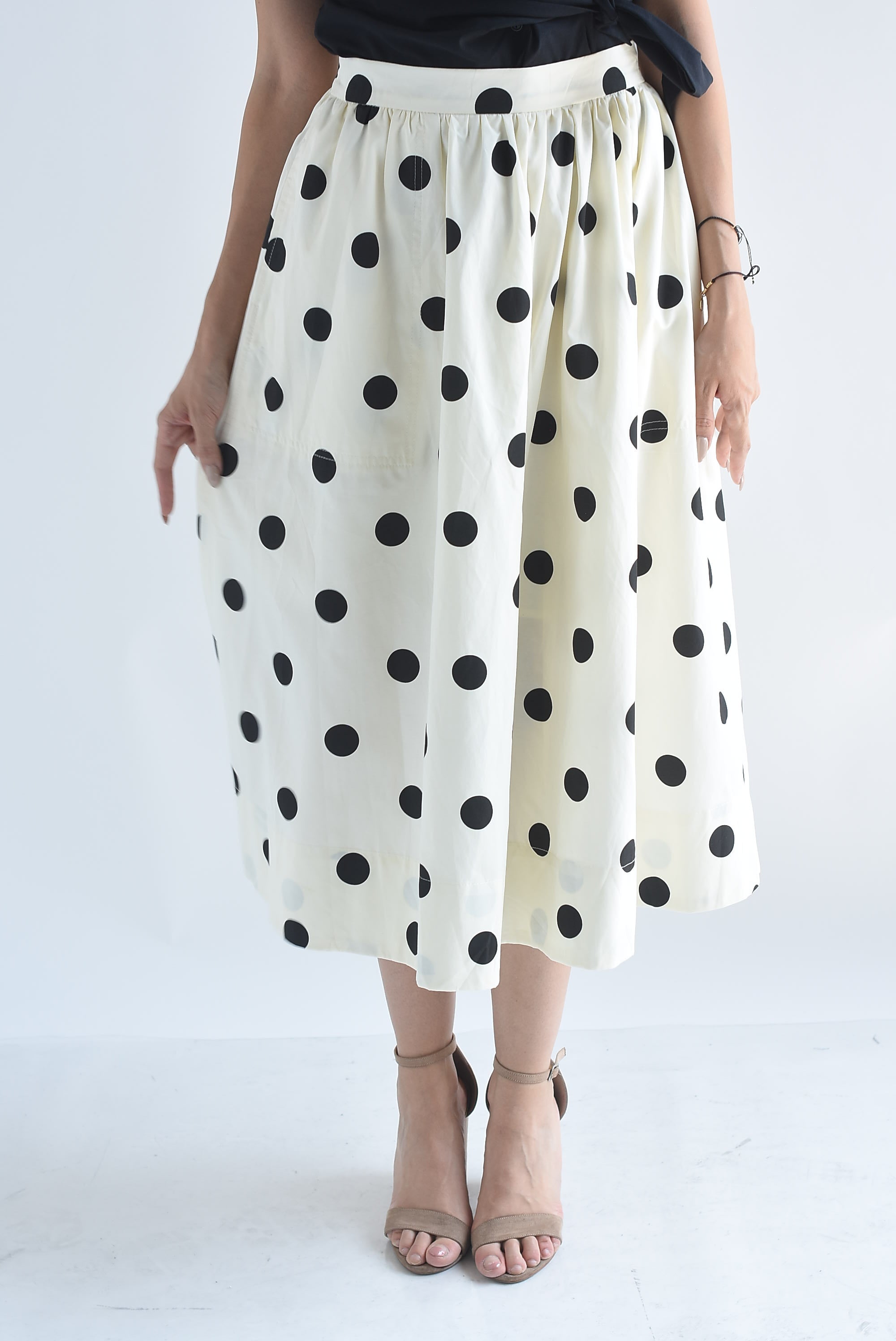 Falda corte A polka dots