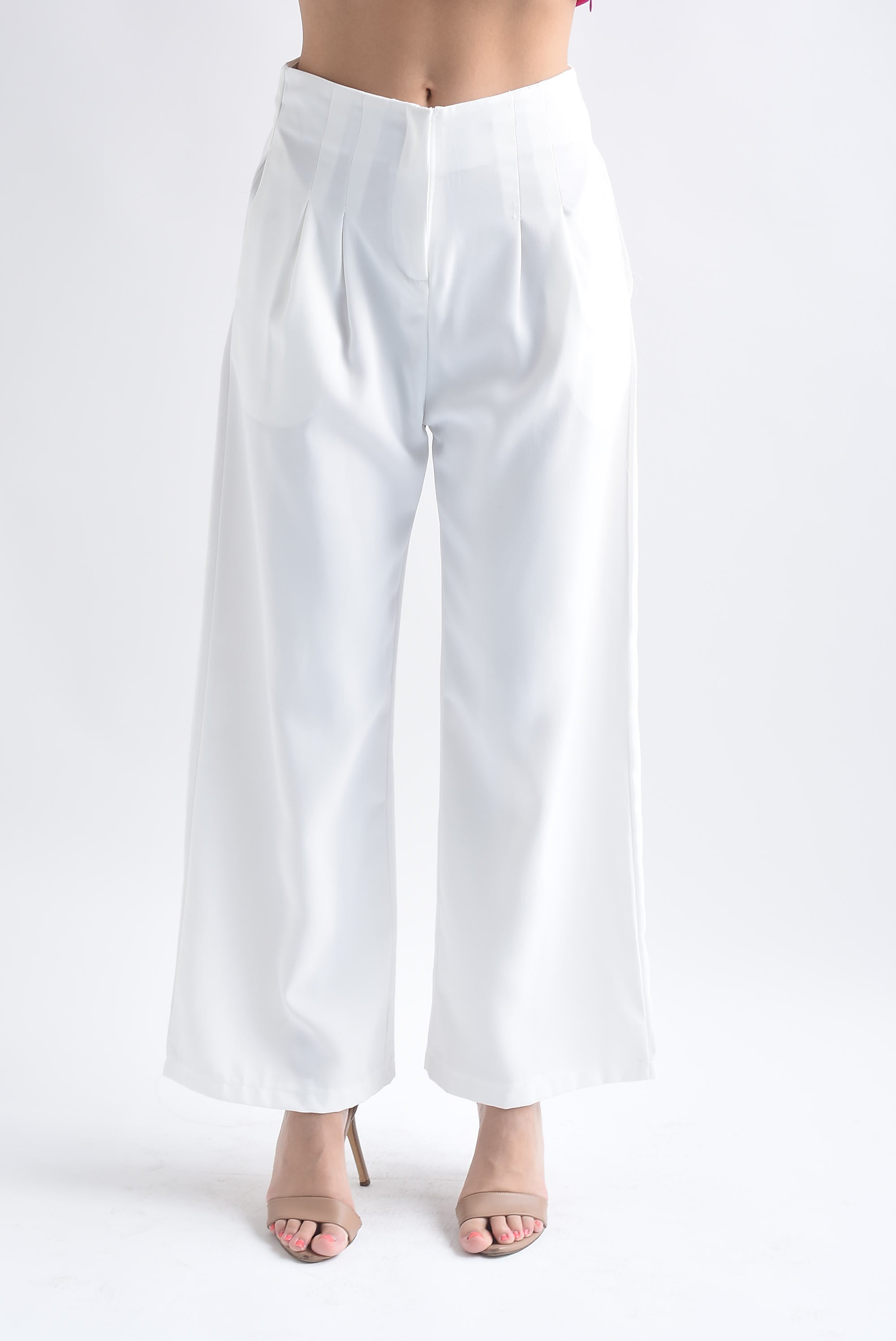 Pantalón sastre pinzas Blanco