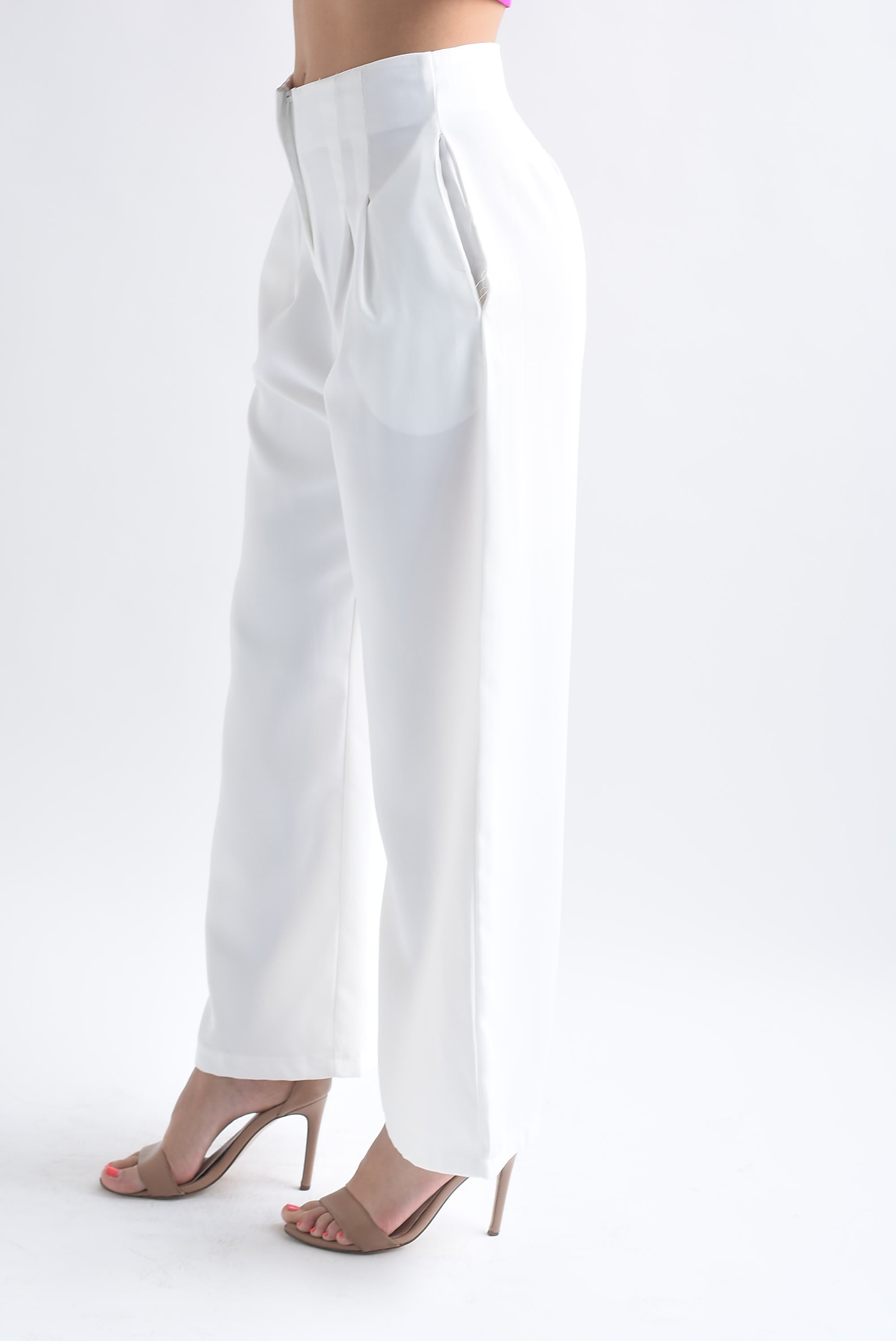 Pantalón sastre pinzas Blanco