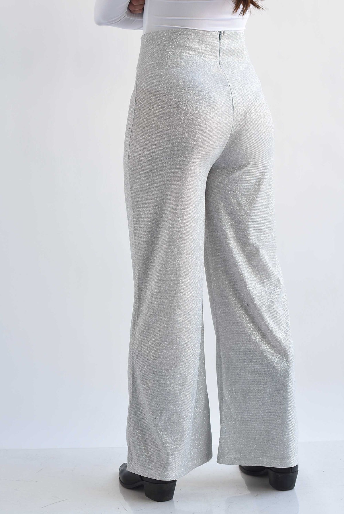 Pantalón glitter Plata claro