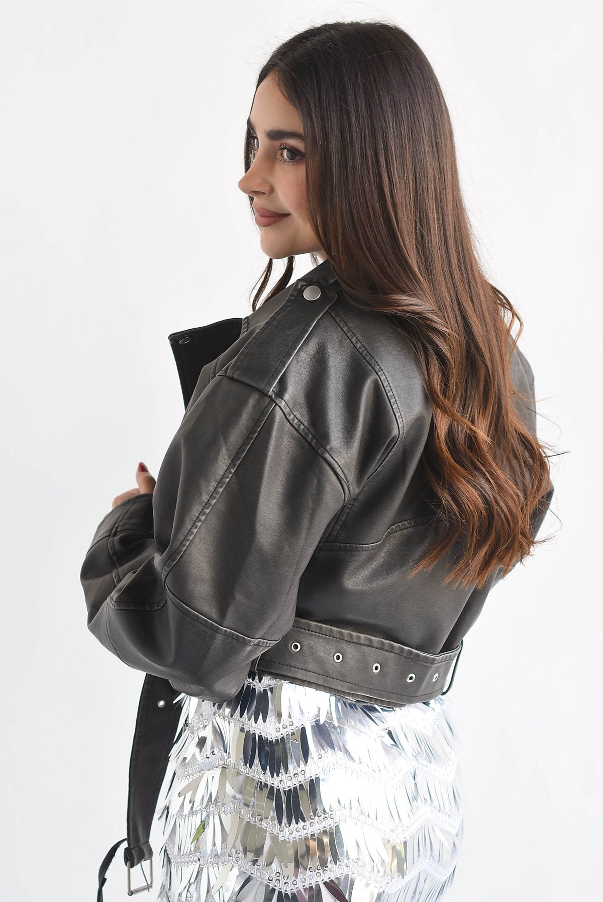 Chamarra biker vinipiel vintage