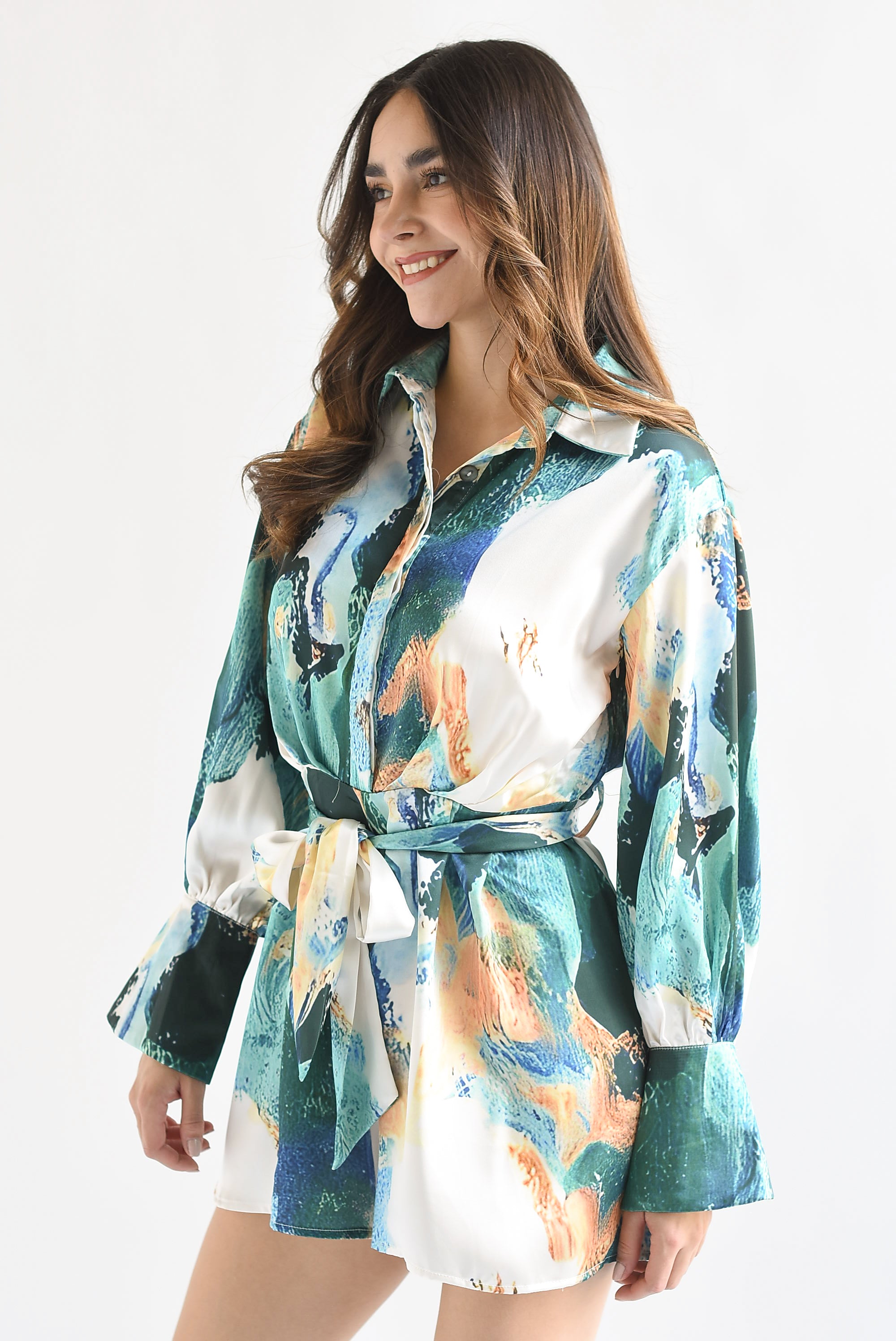 Romper satín Acuarela