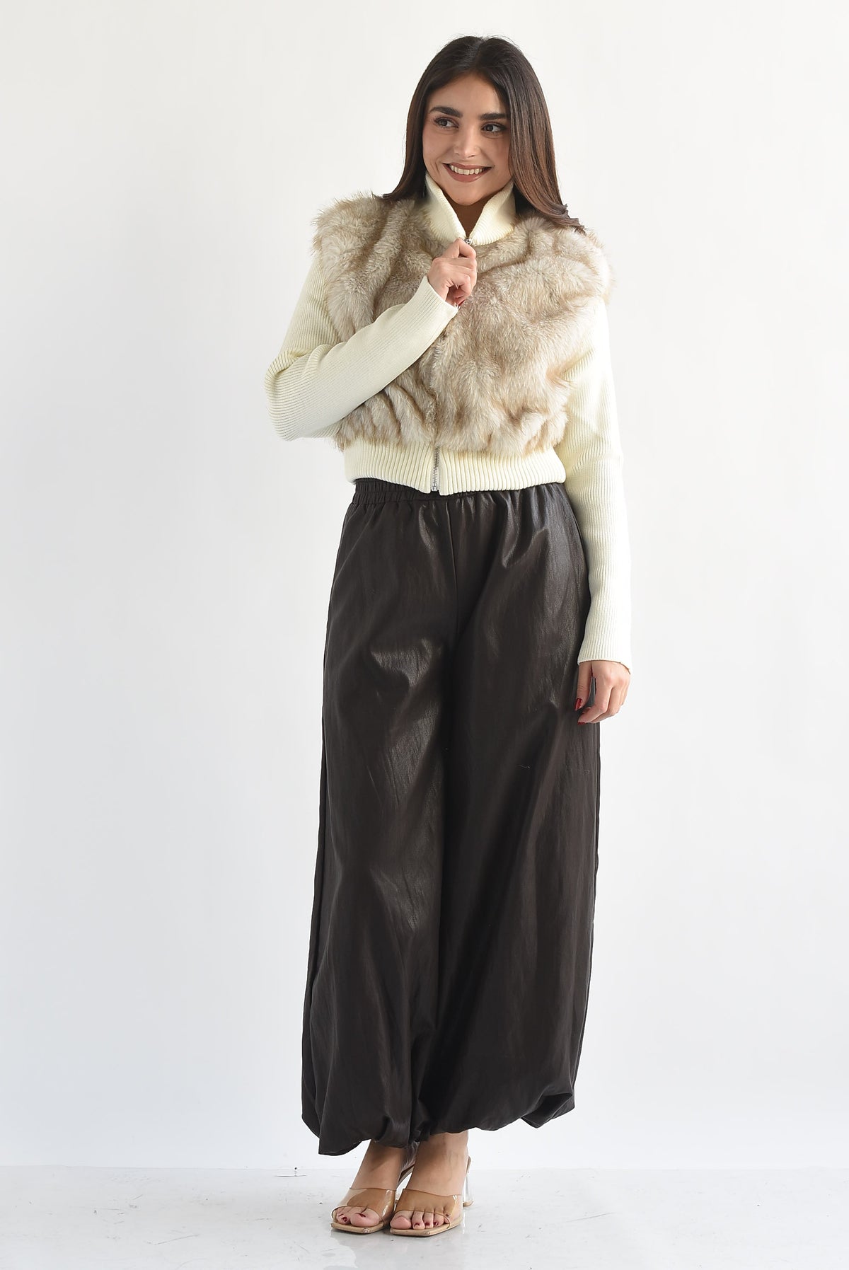 PREVENTA Sweater cierre fur