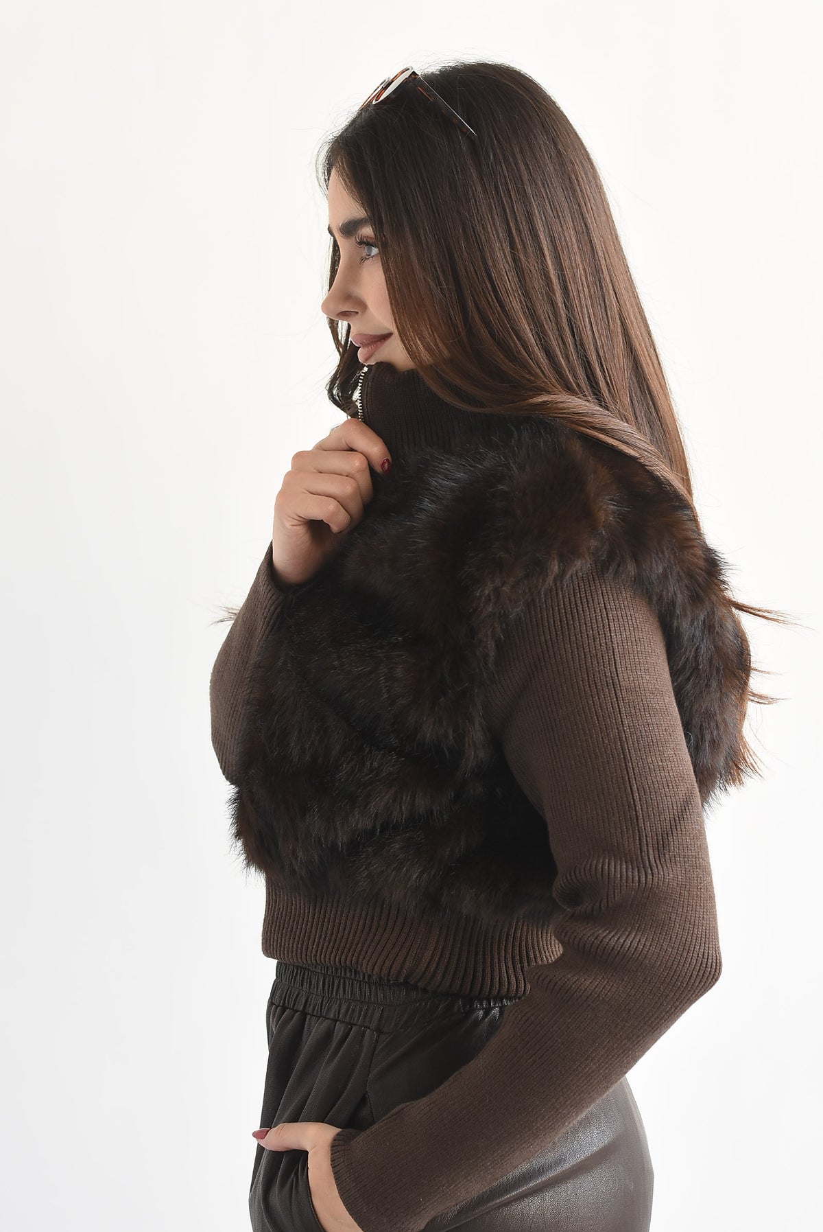 PREVENTA Sweater cierre fur
