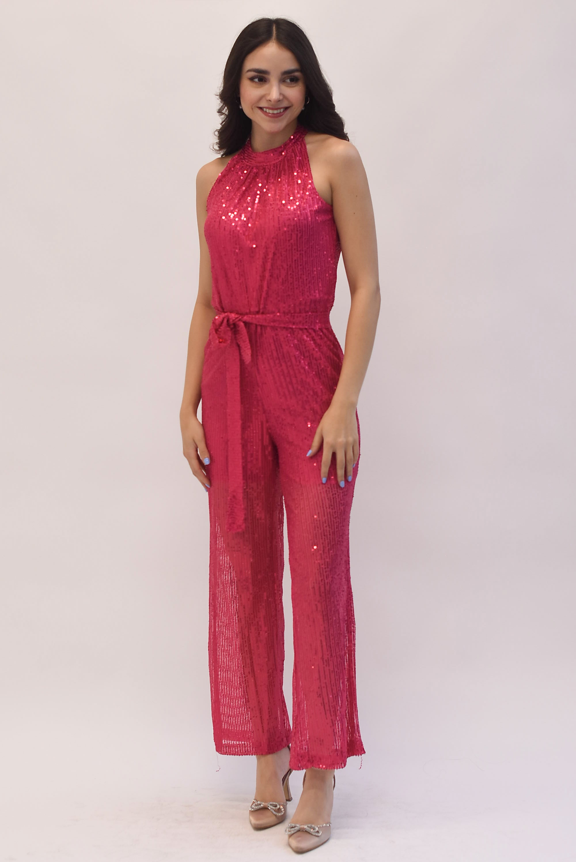 Jumpsuit halter lentejuela Fiusha