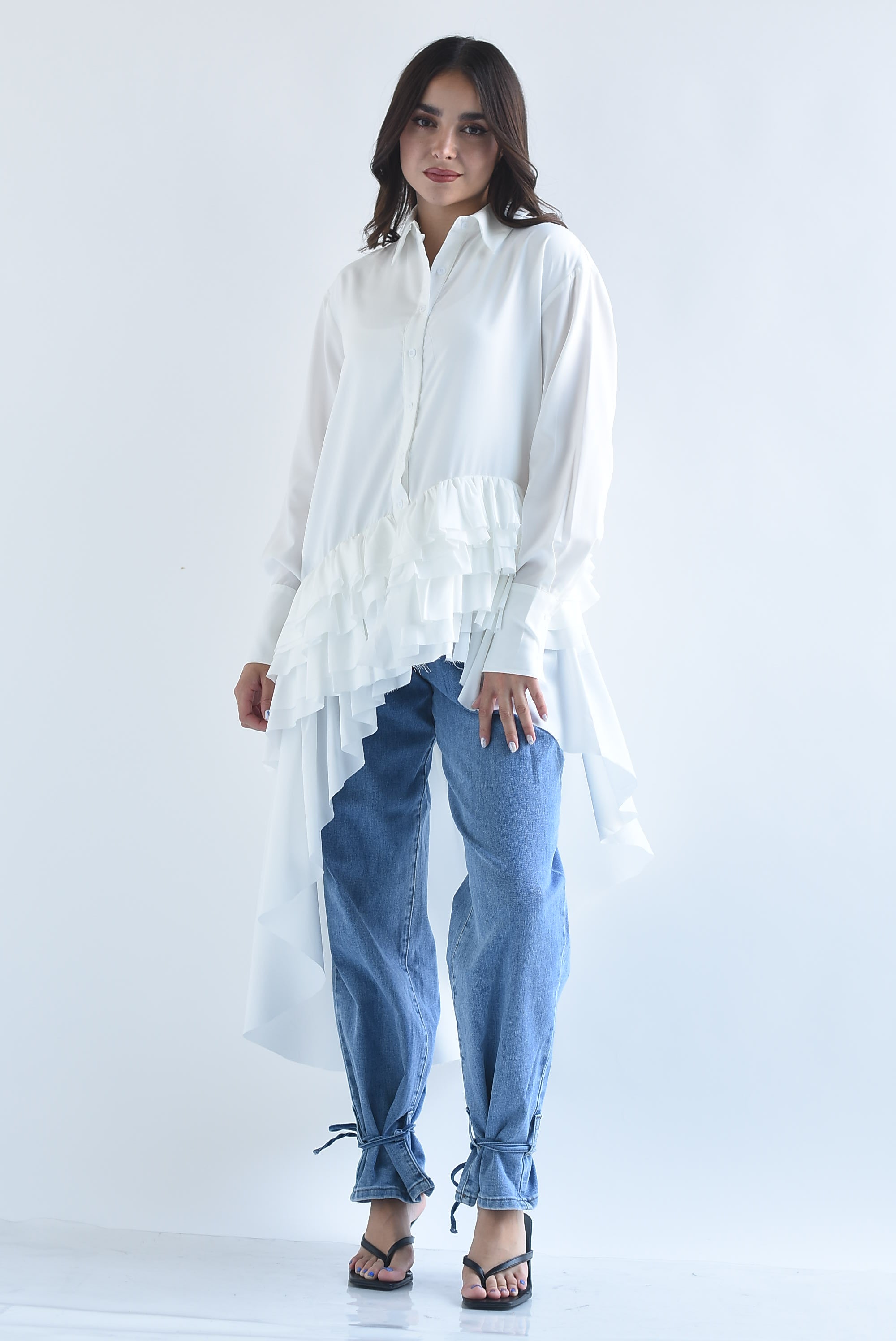 Maxi Camisa asimétrica olanes