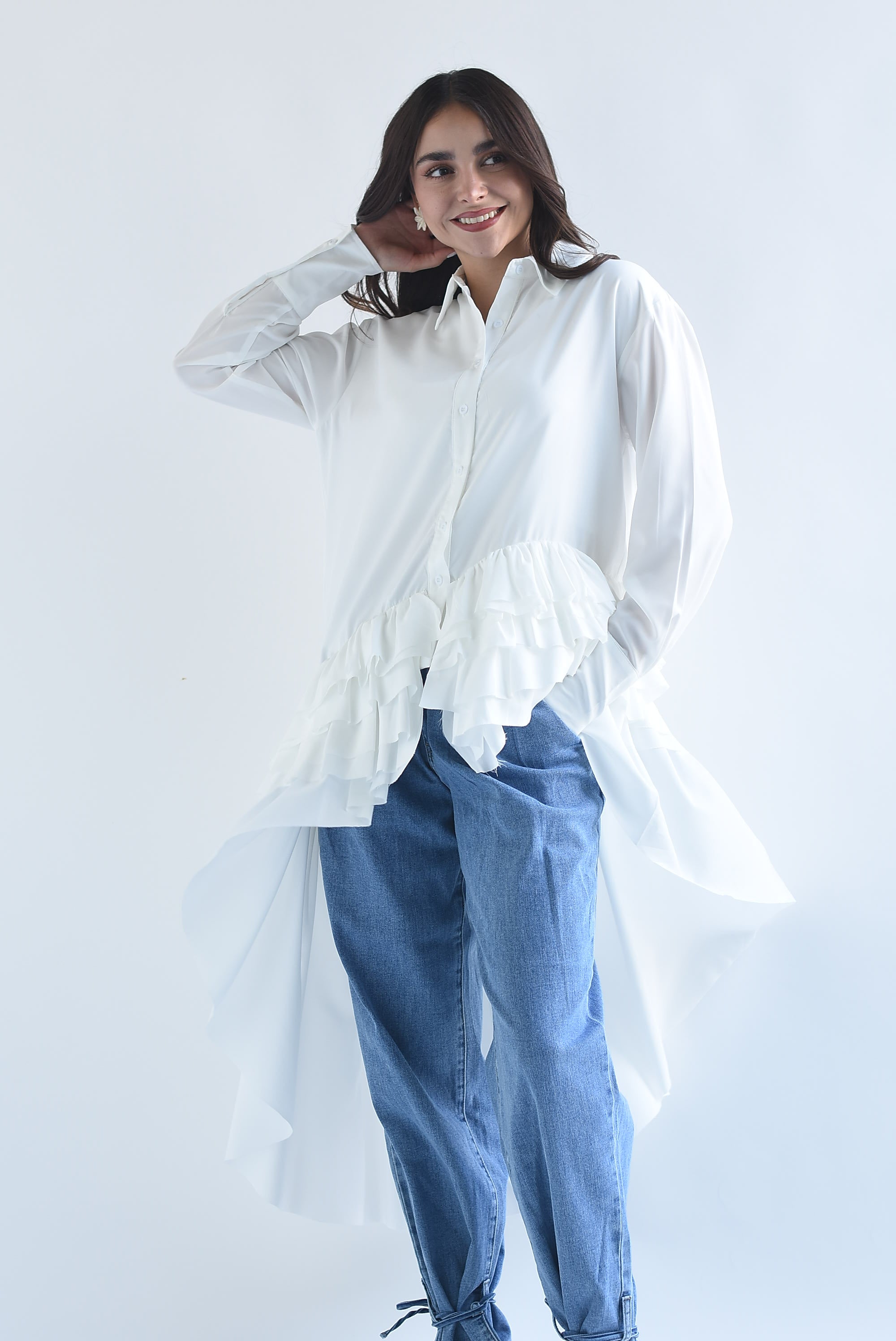 Maxi Camisa asimétrica olanes