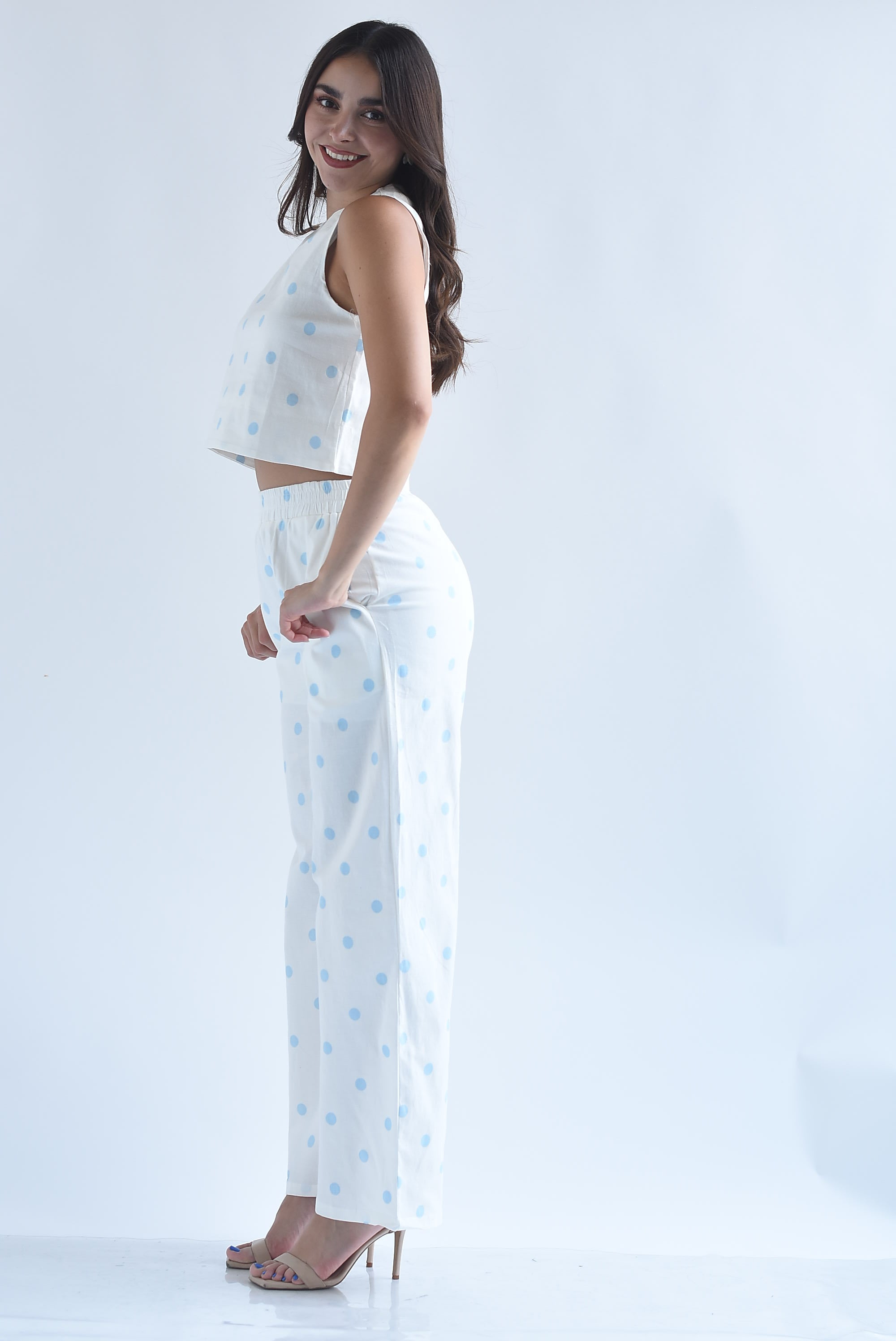 Set Pantalón y Blusa polka dots pastel