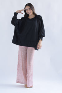 Fashion Styled Sudadera costuras Negro