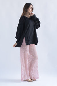 Fashion Styled Sudadera costuras Negro
