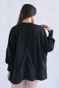 Fashion Styled Sudadera costuras Negro