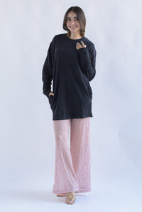 Fashion Styled Sudadera larga Negro