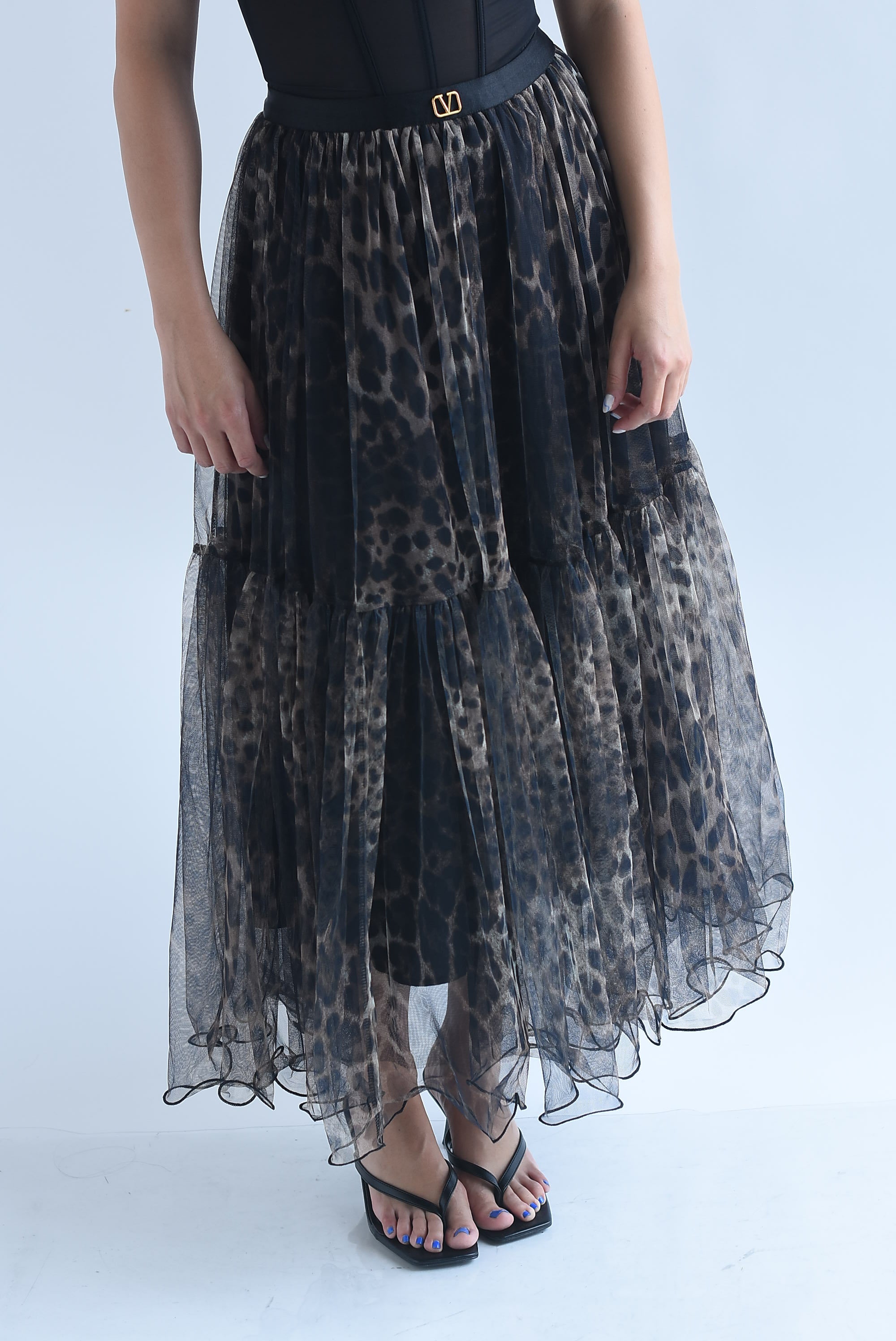 Falda doble tulle Leopardo