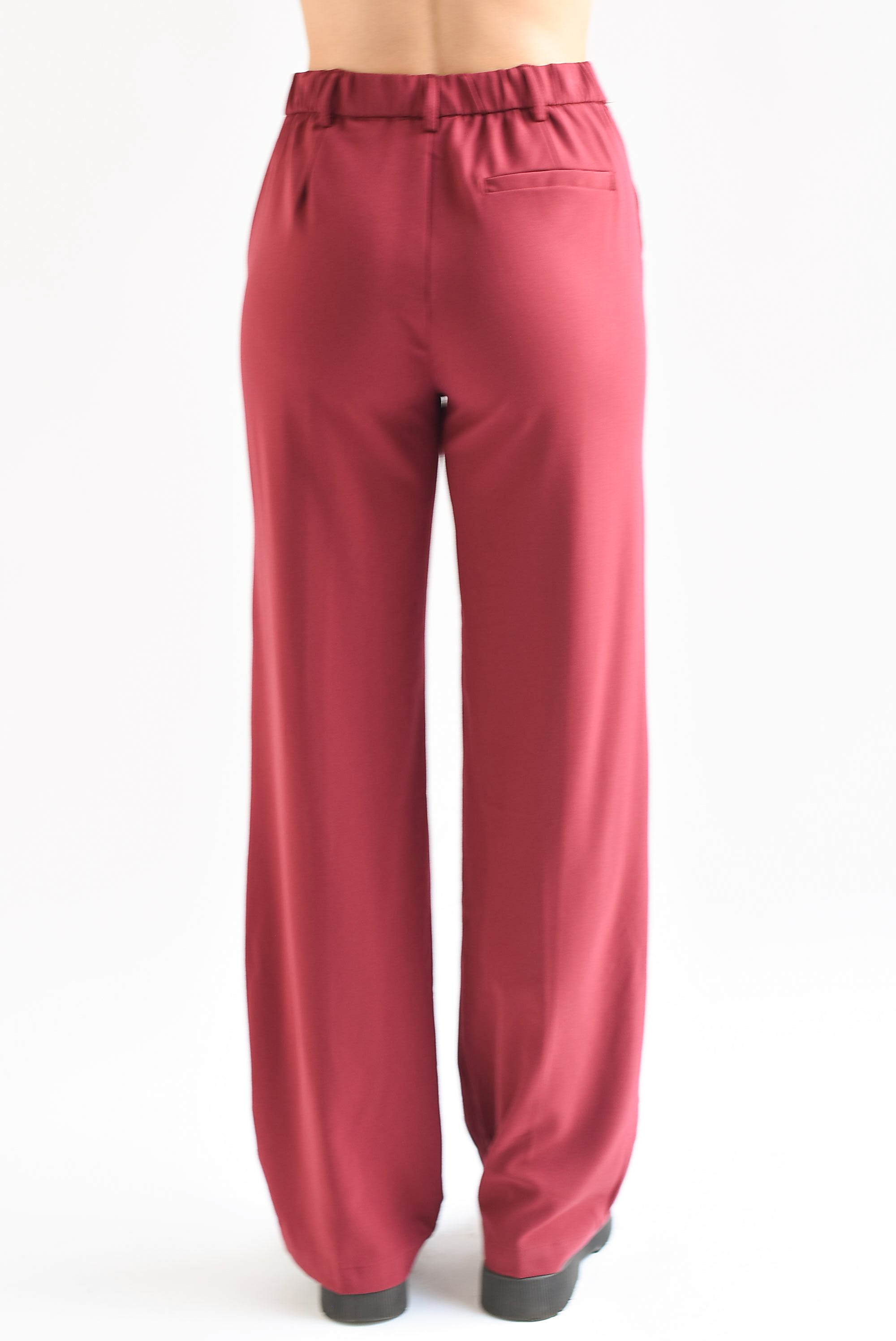 Pantalón pierna ancha Tinto