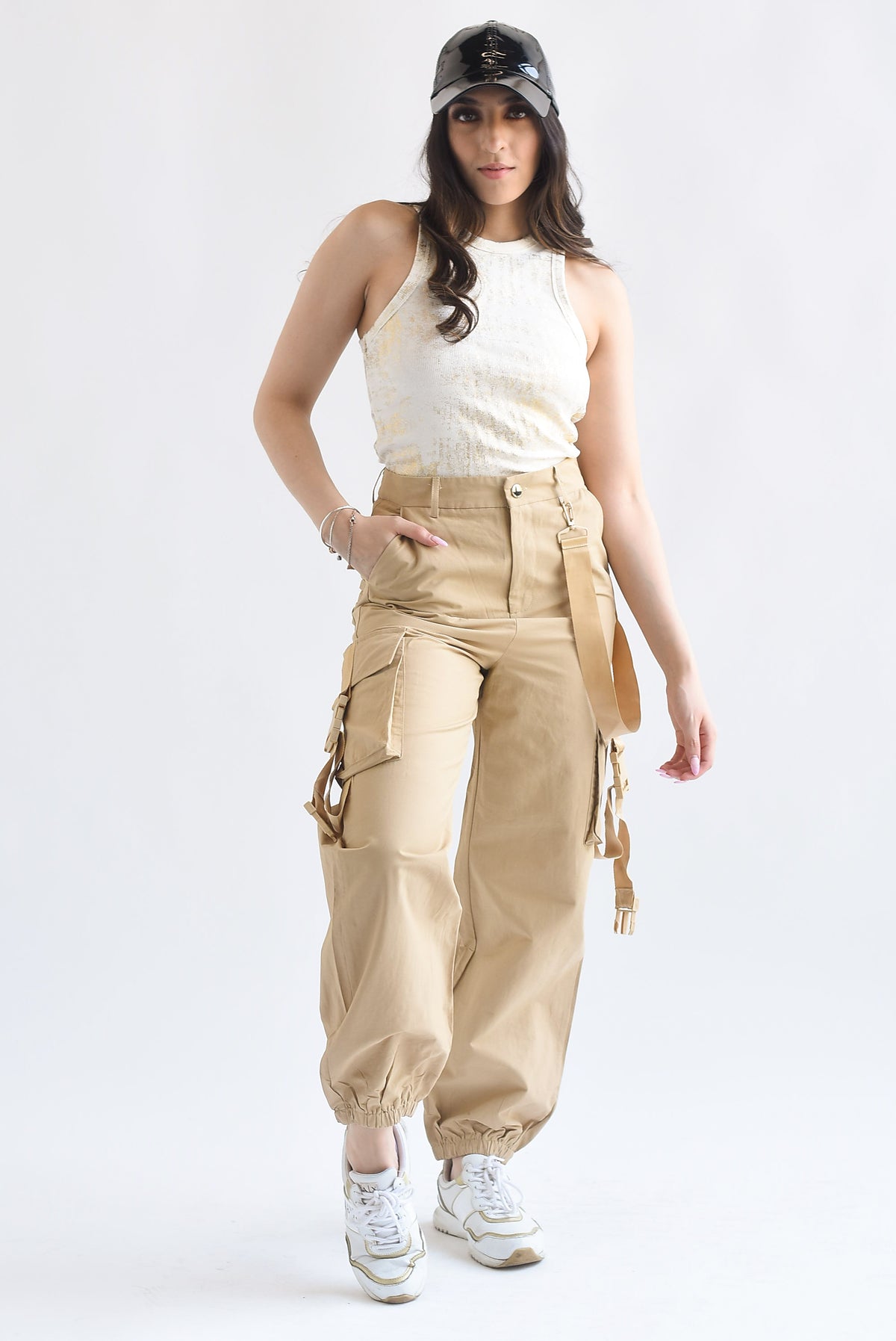 Jogger cargo cintas Kaki