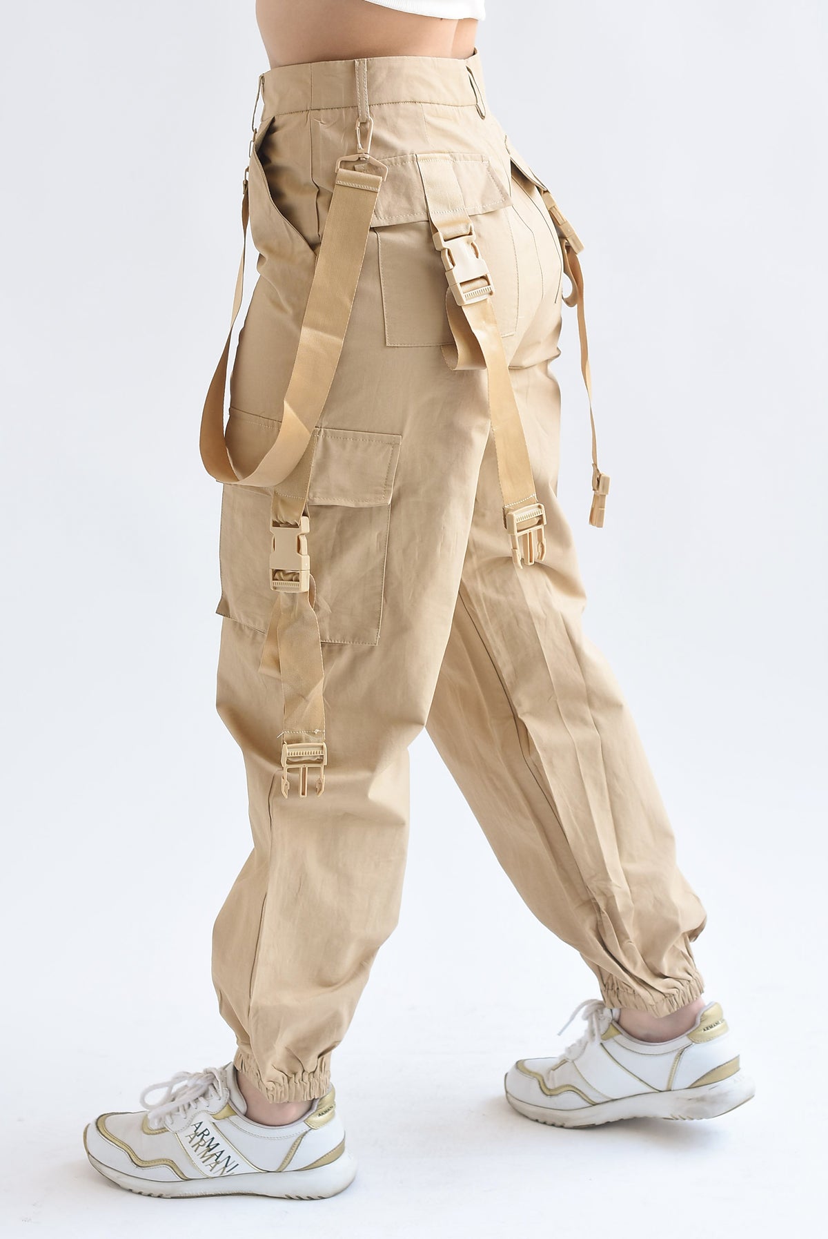 Jogger cargo cintas Kaki