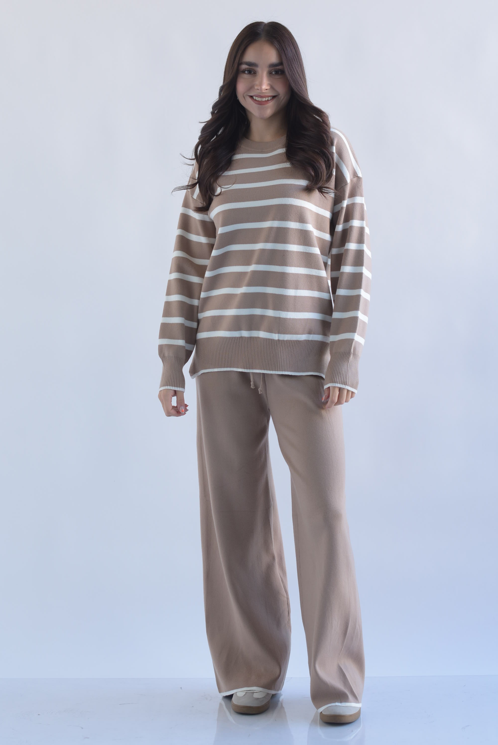 Set Pantalón jareta y Sweater rayas