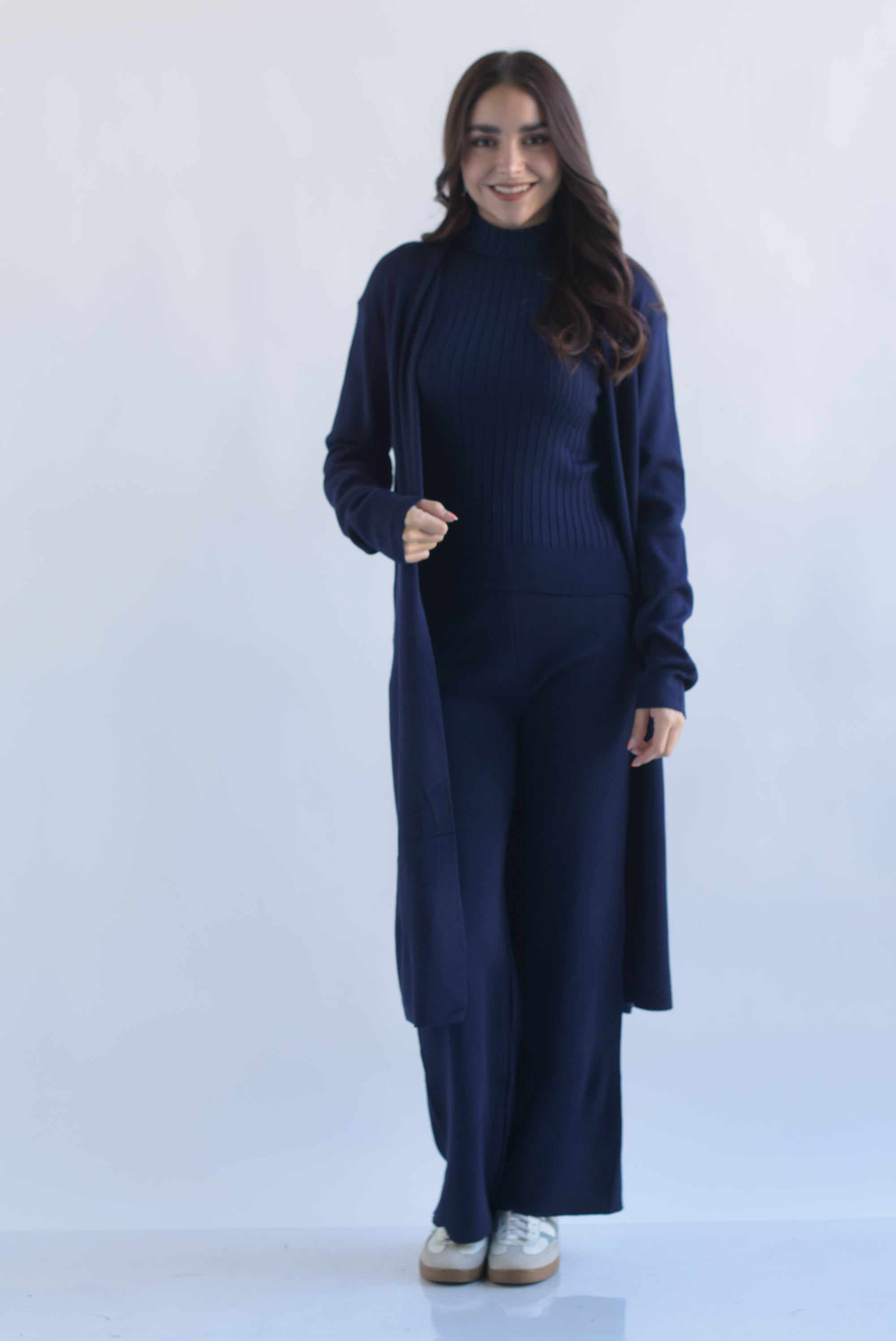 Set Pantalón, Blusa canalé y Ensamble punto