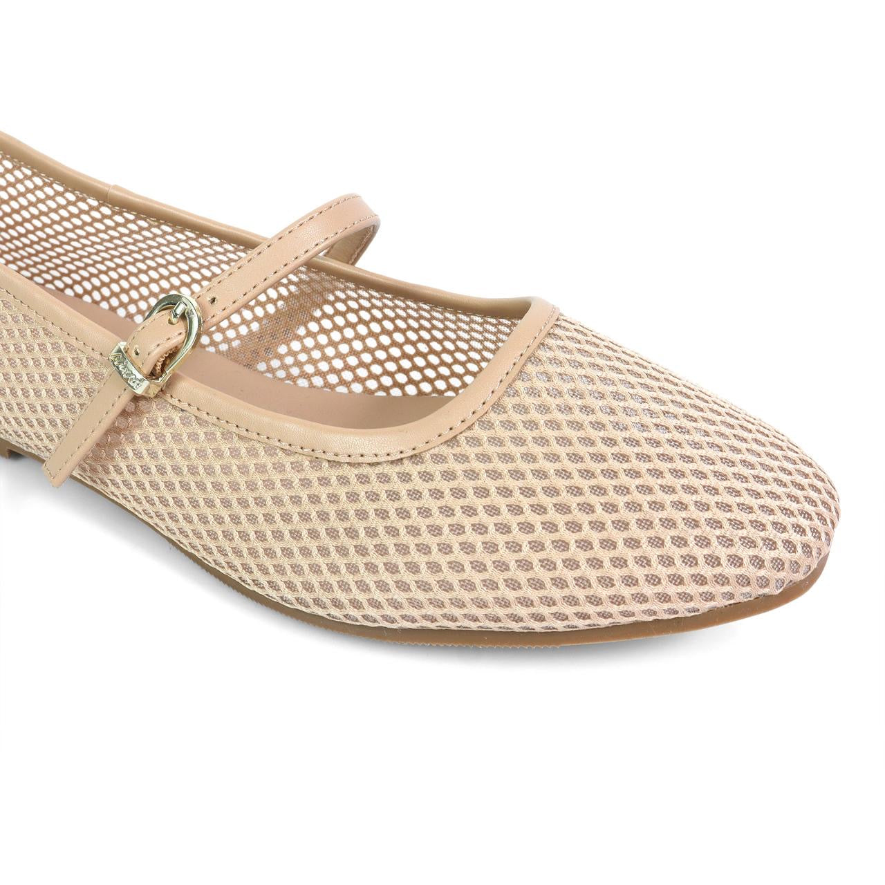 Ballerina flats mesh red